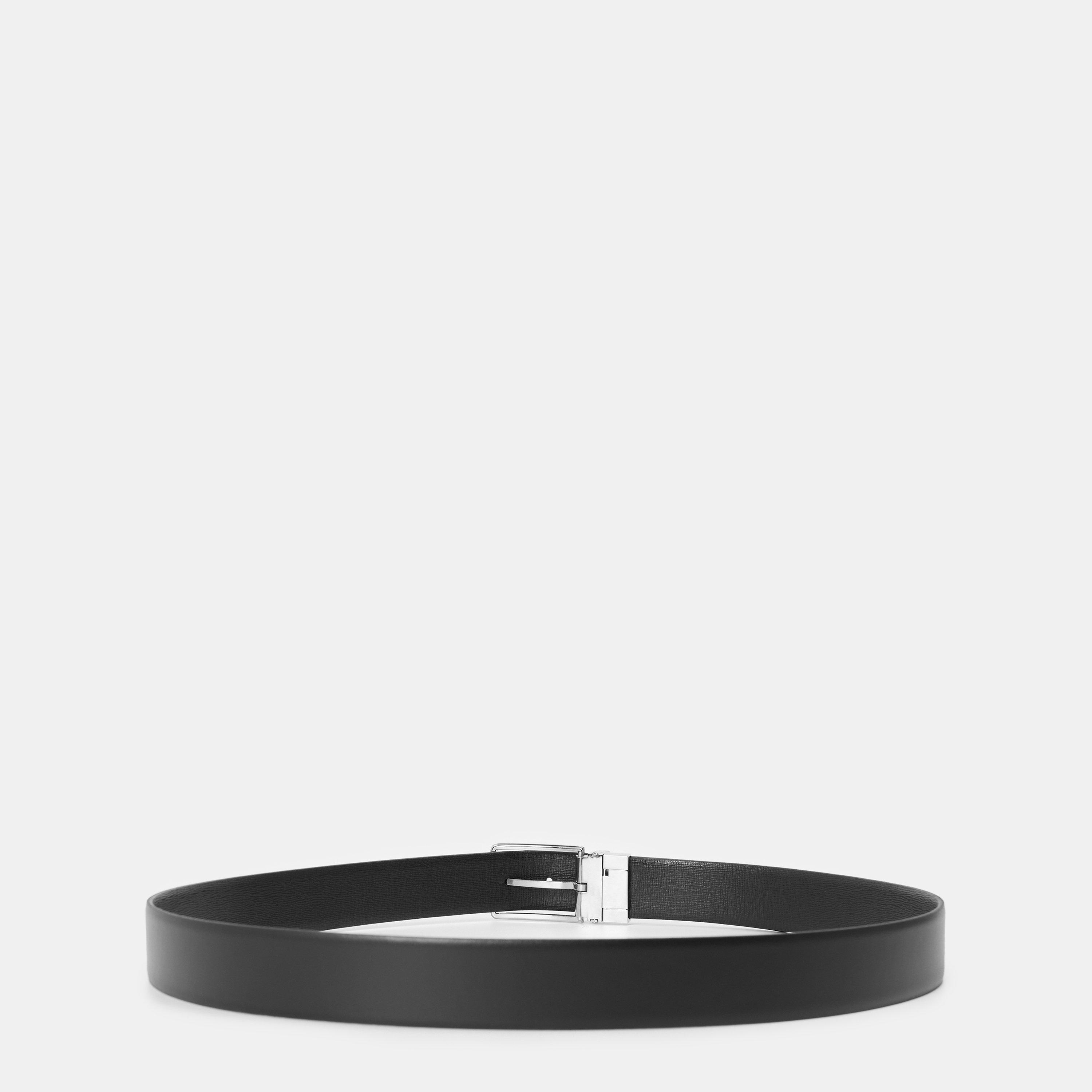 Black - Boss - Men's Genamel Soft Leather Belt - 2