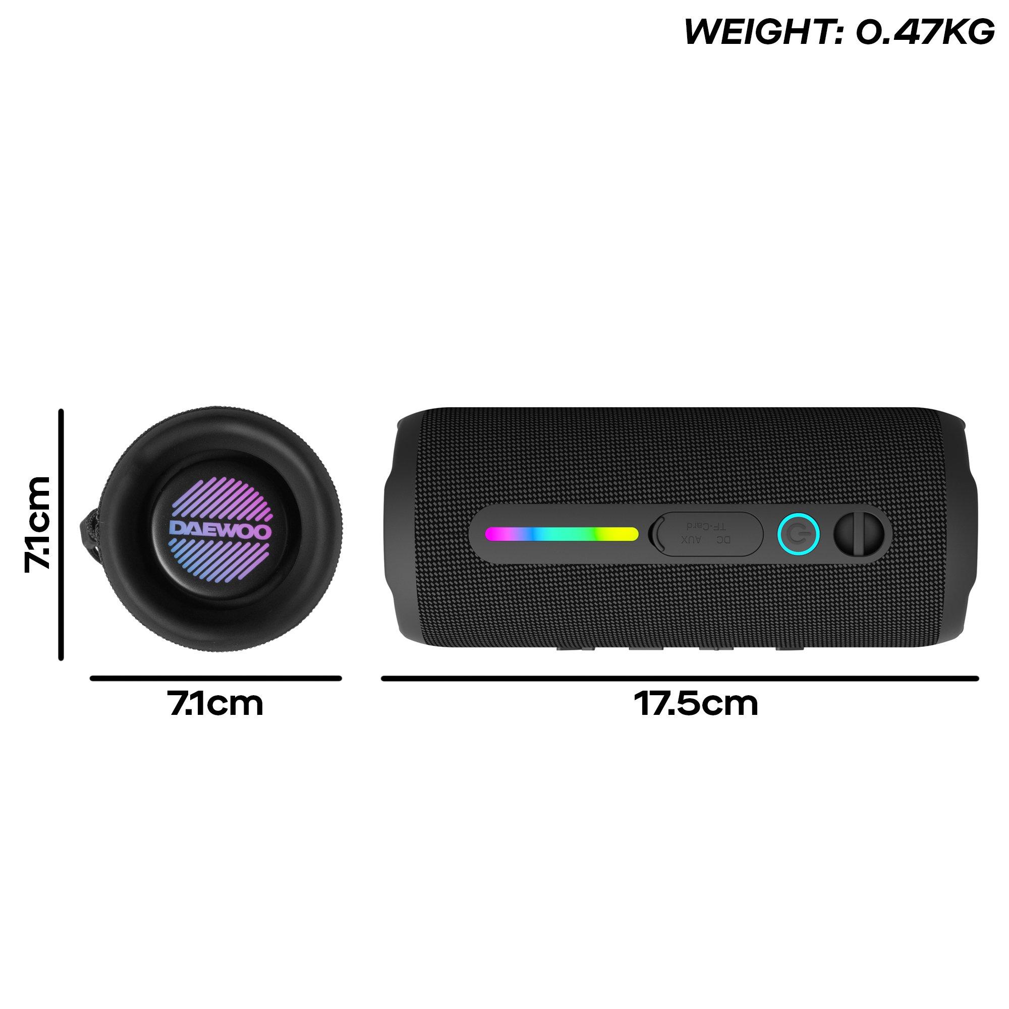 Black - Daewoo Electricals - BOOM BEATS SPLASH 30W STEREO WIRELESS SPEAKER - 6