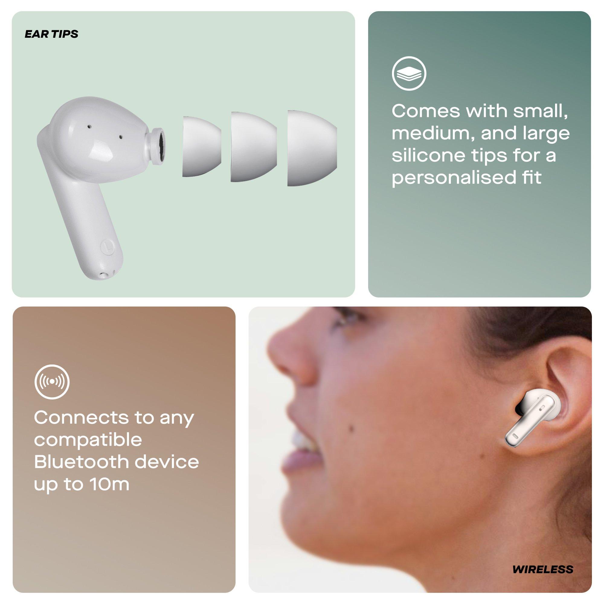 White - Daewoo Electricals - White Air Buds Pro Noise Cancelling Bluetooth Earb - 5