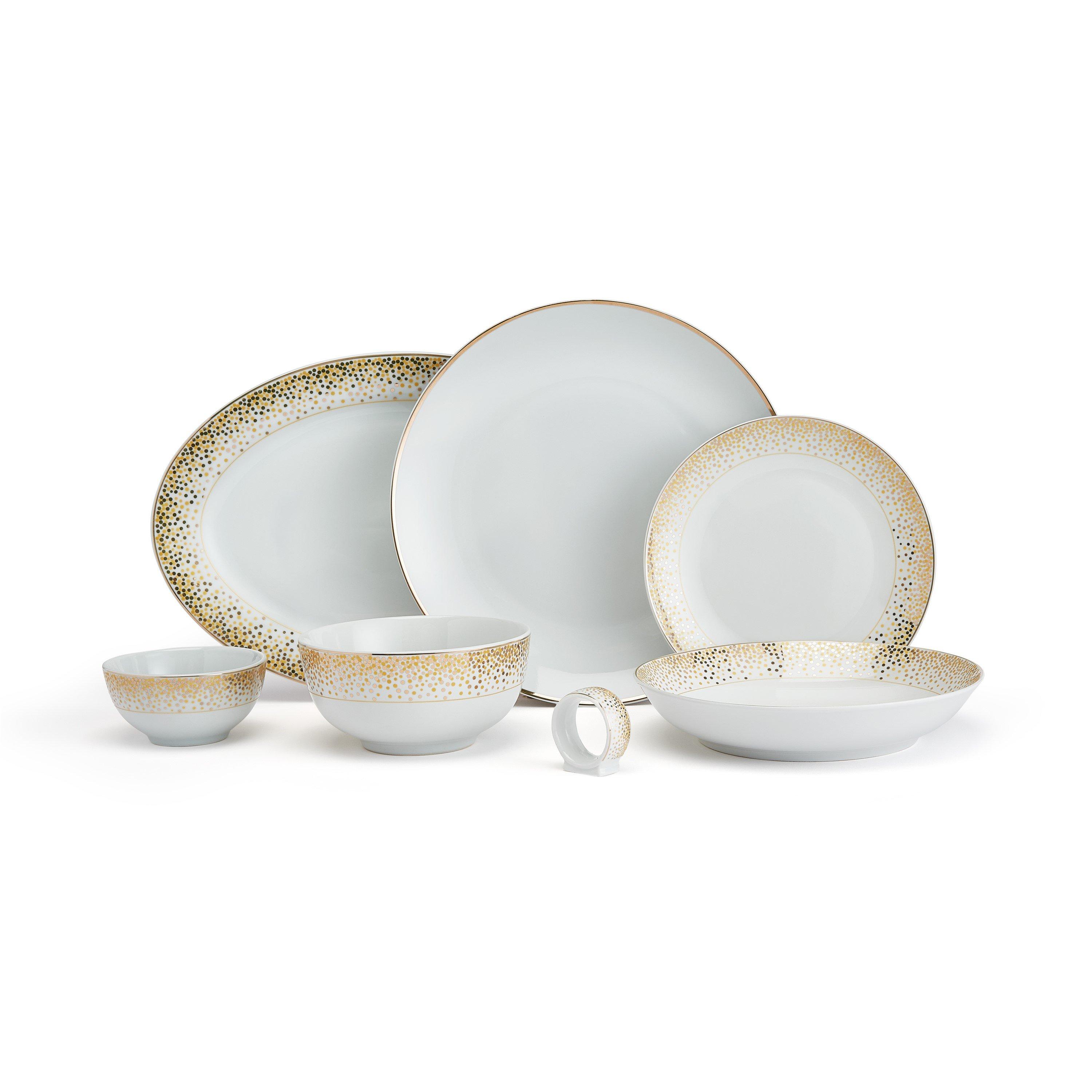 White And Gold - Waterside - 50pc Gold Sparkle Combo Set - 1