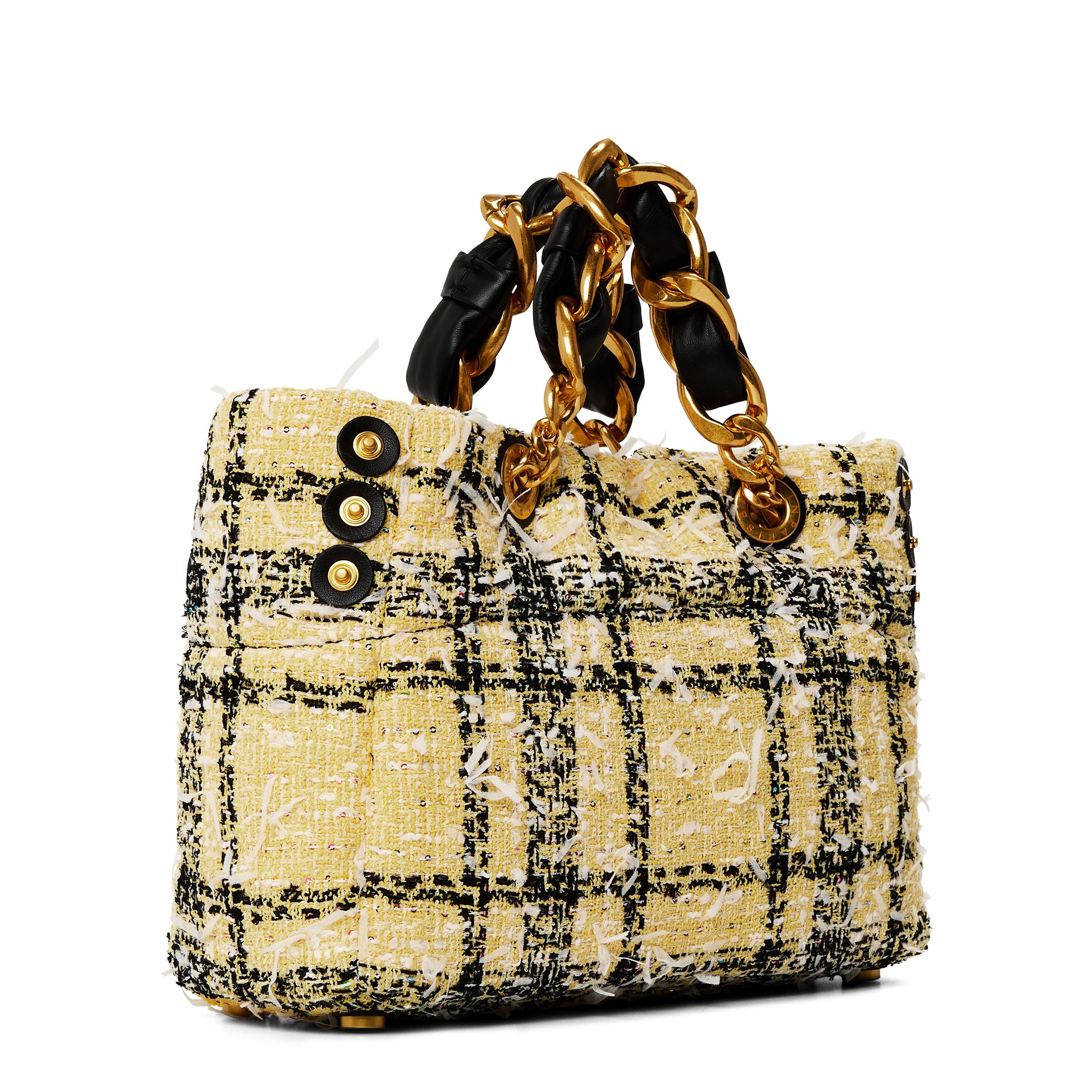 Pale Yellow - Balmain - Balmain Tweed Bag Ld54 - 2