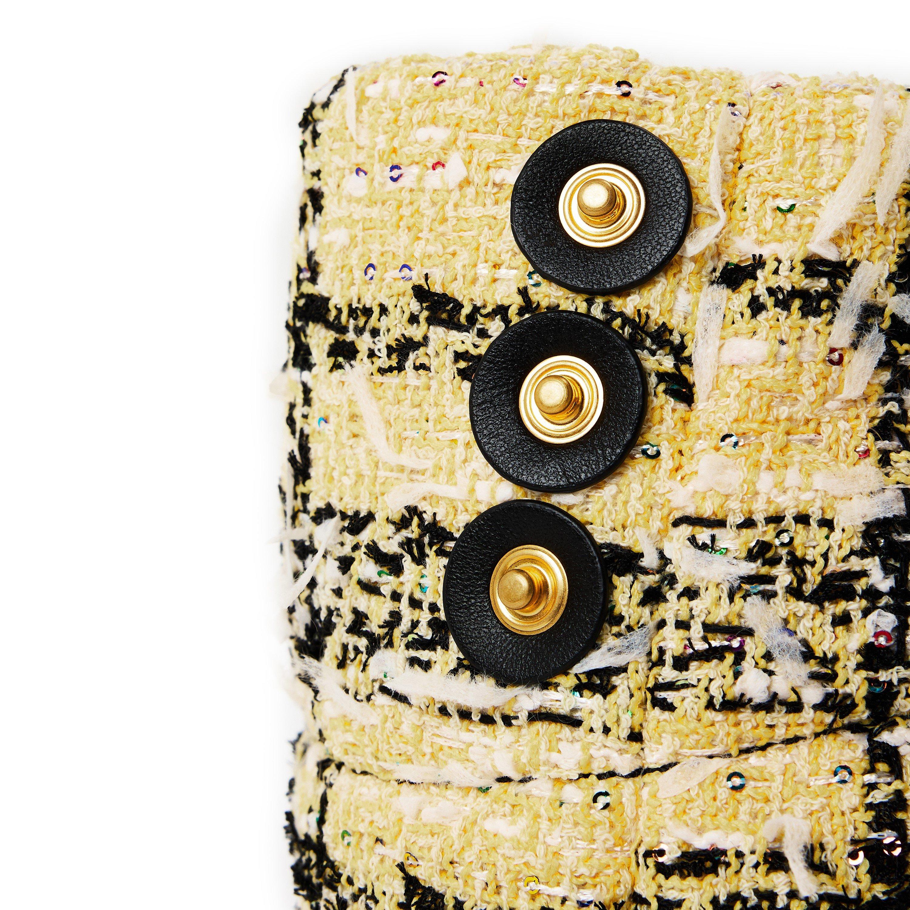 Pale Yellow - Balmain - Balmain Tweed Bag Ld54 - 4