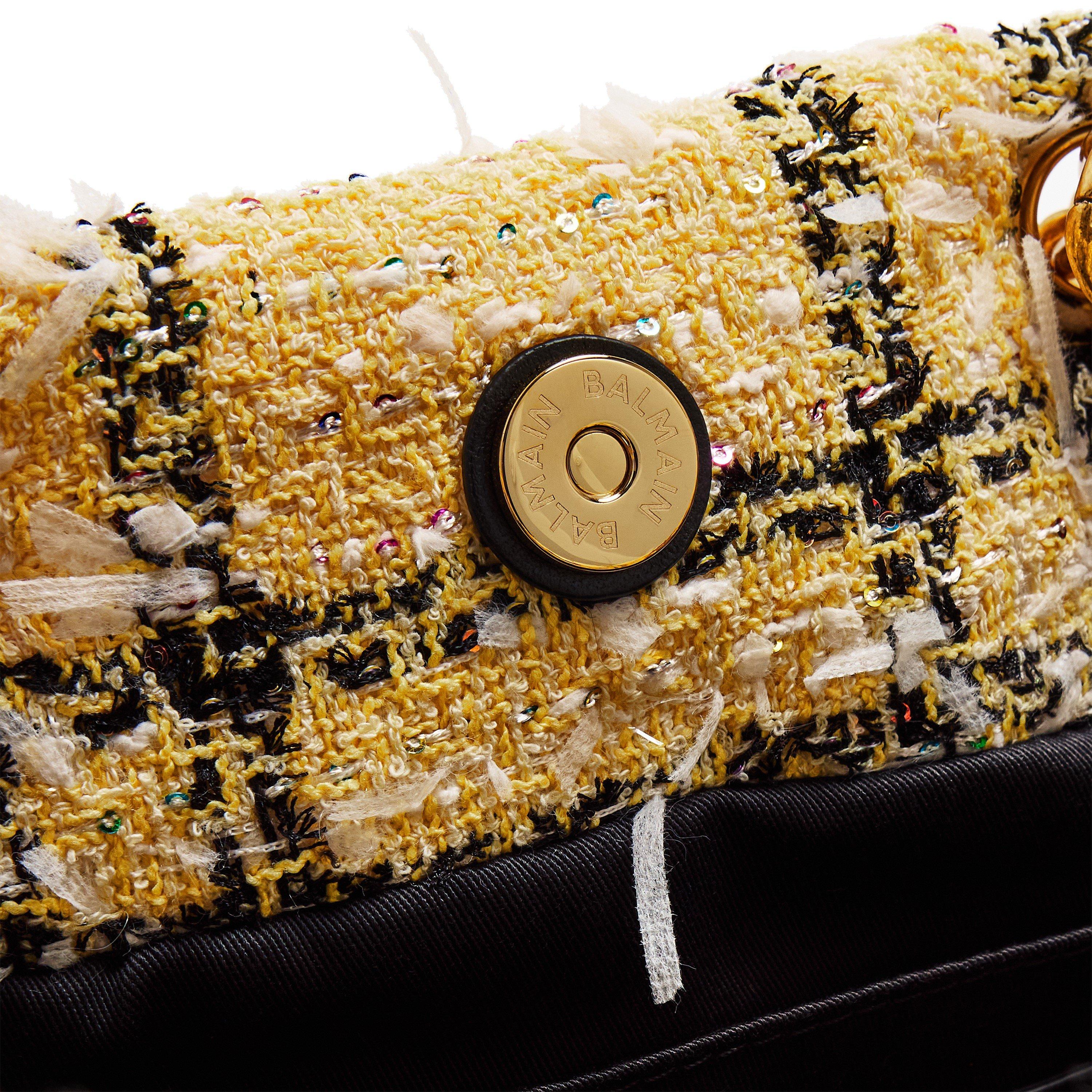 Pale Yellow - Balmain - Balmain Tweed Bag Ld54 - 4