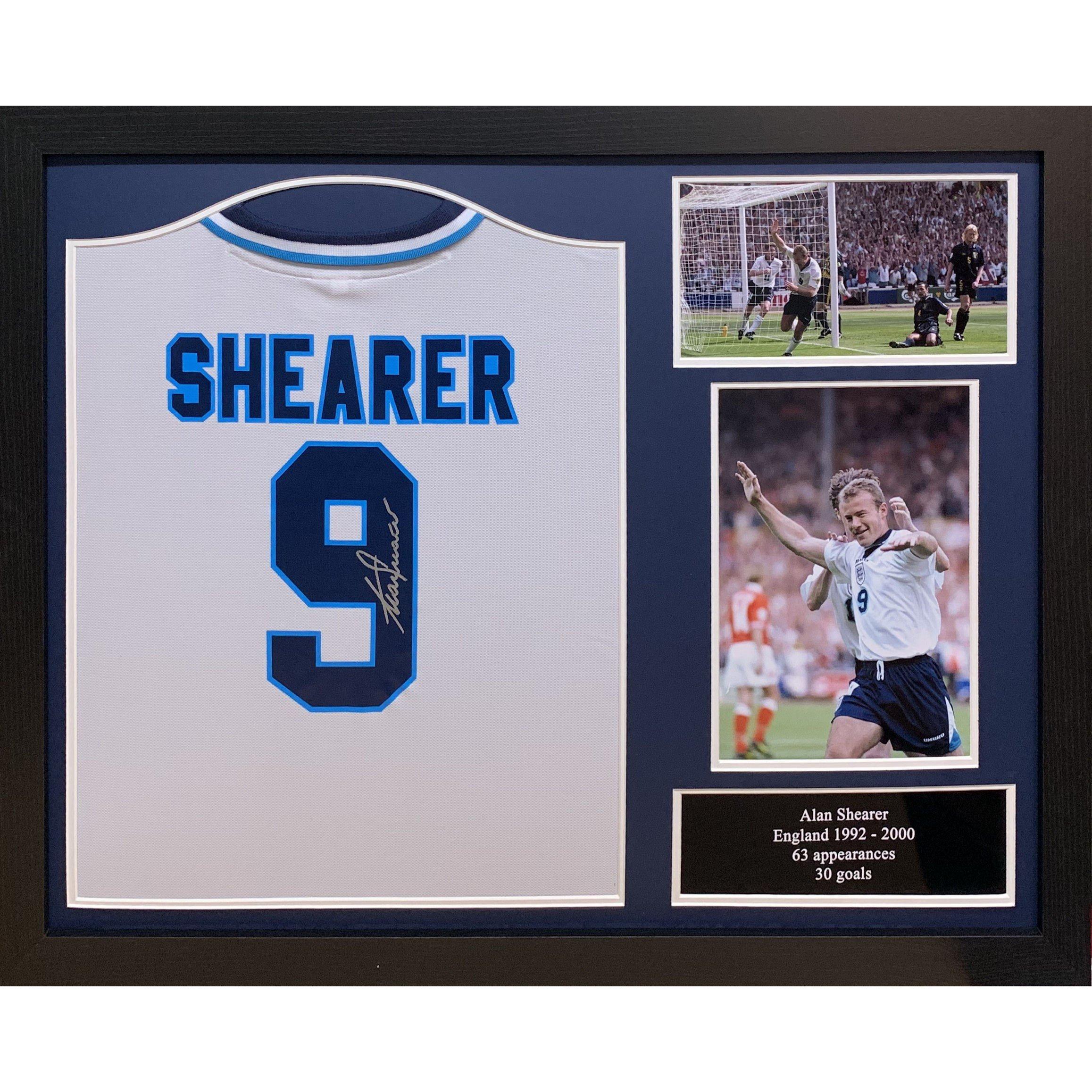 White - AllStarSignings Ltd - Alan Shearer signed & framed England Euro 96 shirt - 1
