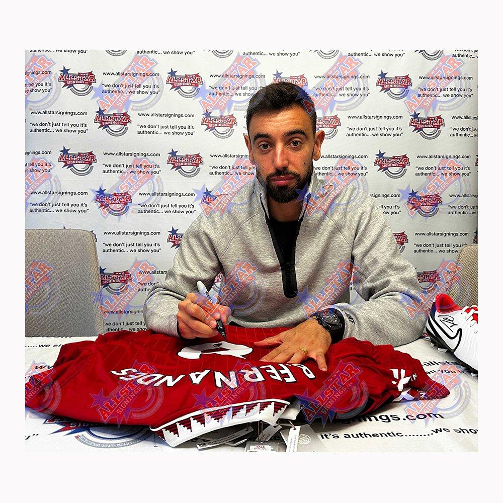 Red - AllStarSignings Ltd - Bruno Fernandes signed & framed Manchester United - 2