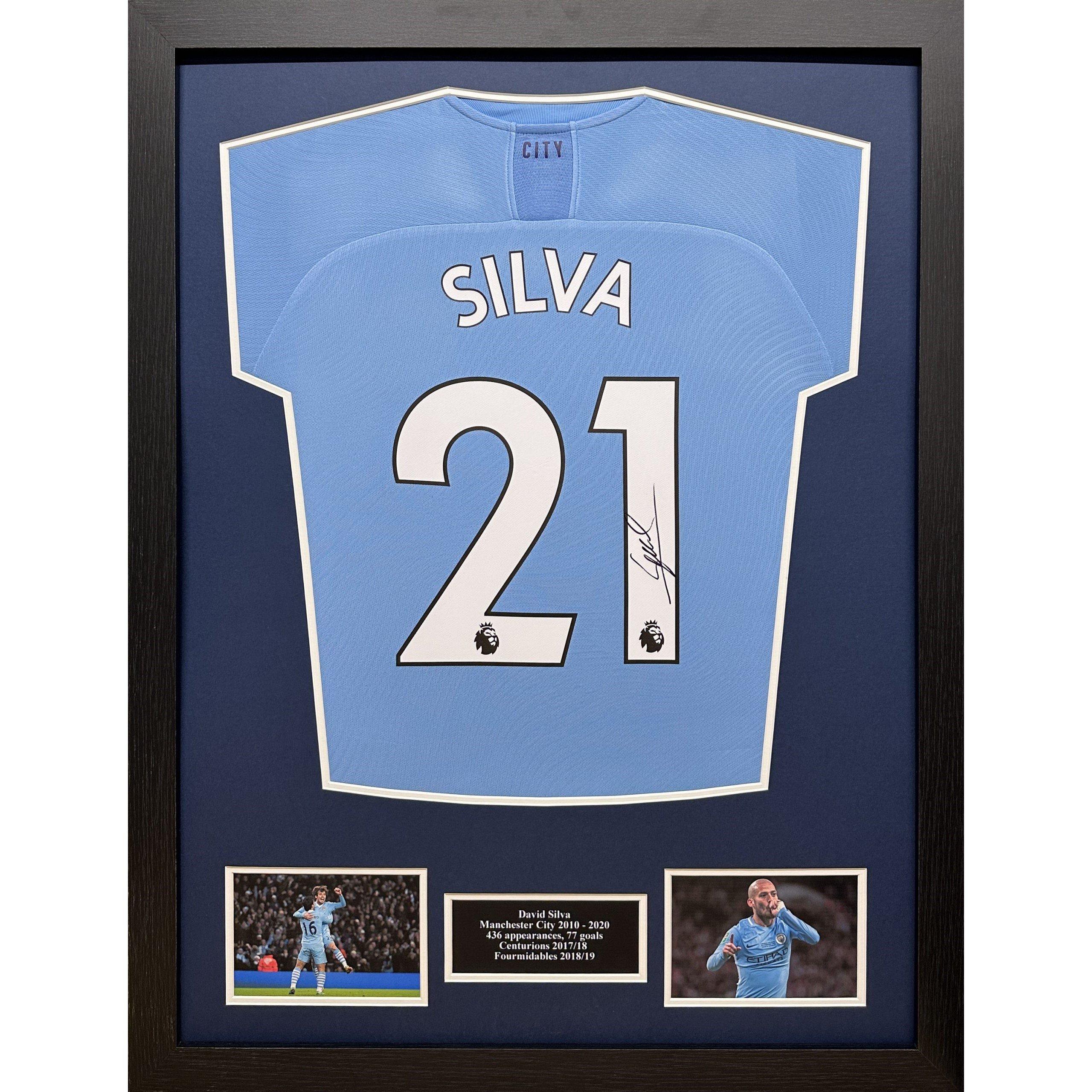 Blue - AllStarSignings Ltd - David Silva signed & framed Manchester City 2019/2 - 1