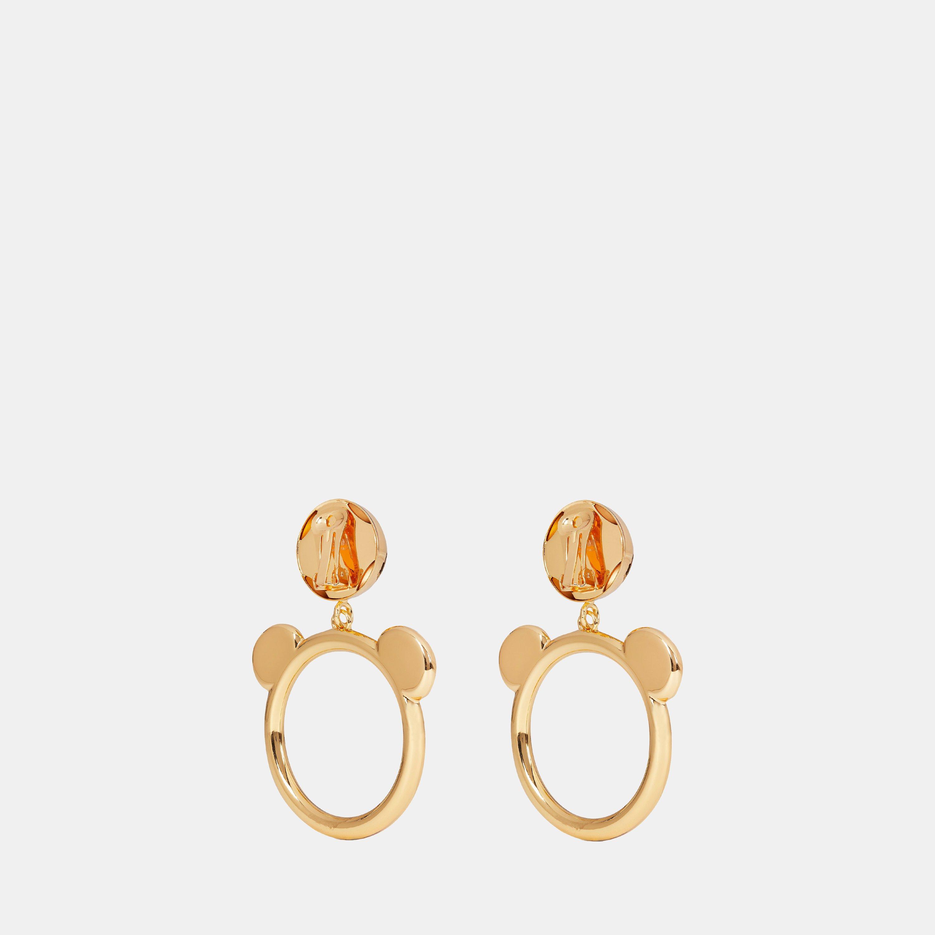 Gold A0606 - Moschino - Teddy Clip Earrings - 2