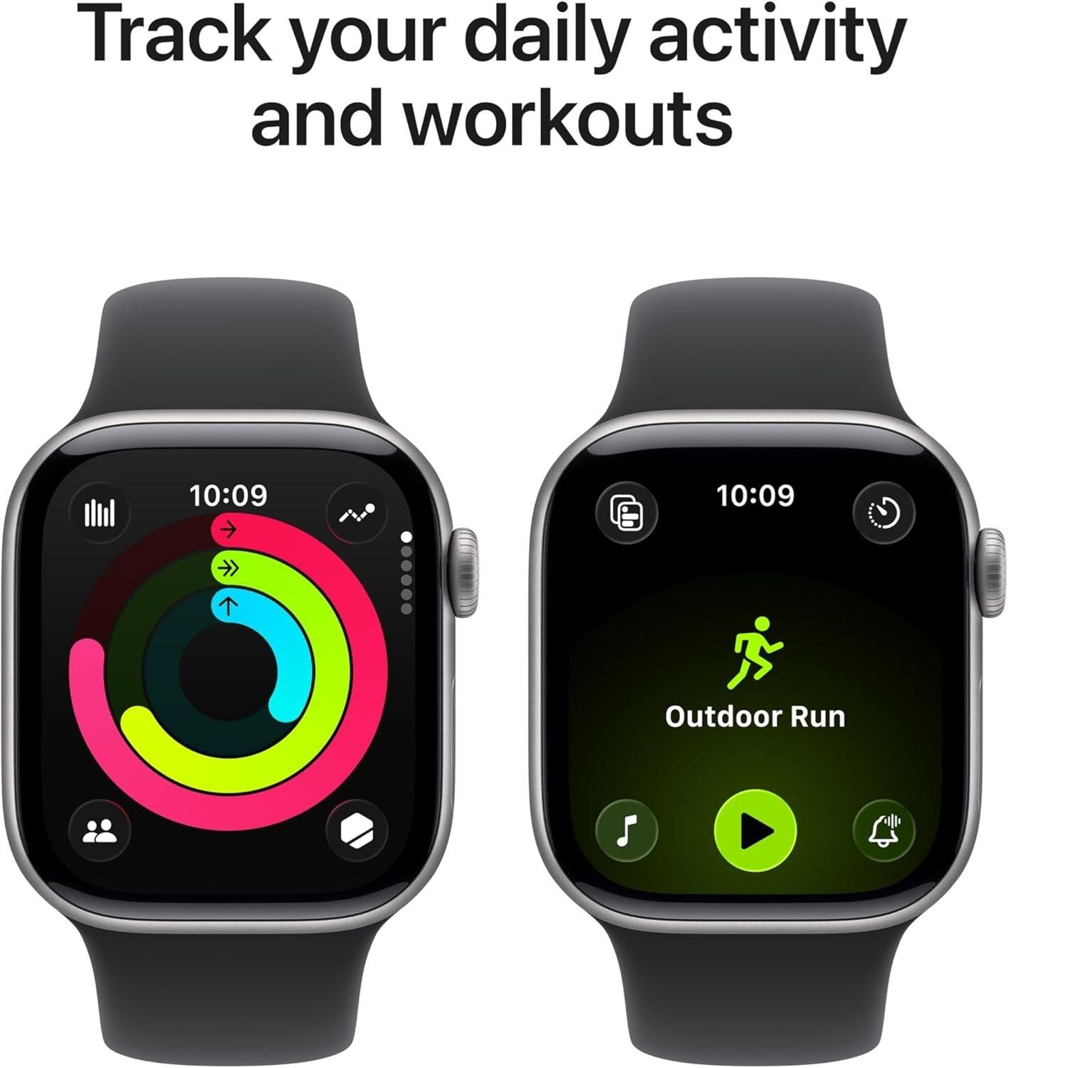 Space Grey - Apple - Watch Series 11 GPS 42mm Aluminium Sport Band S/M - 3