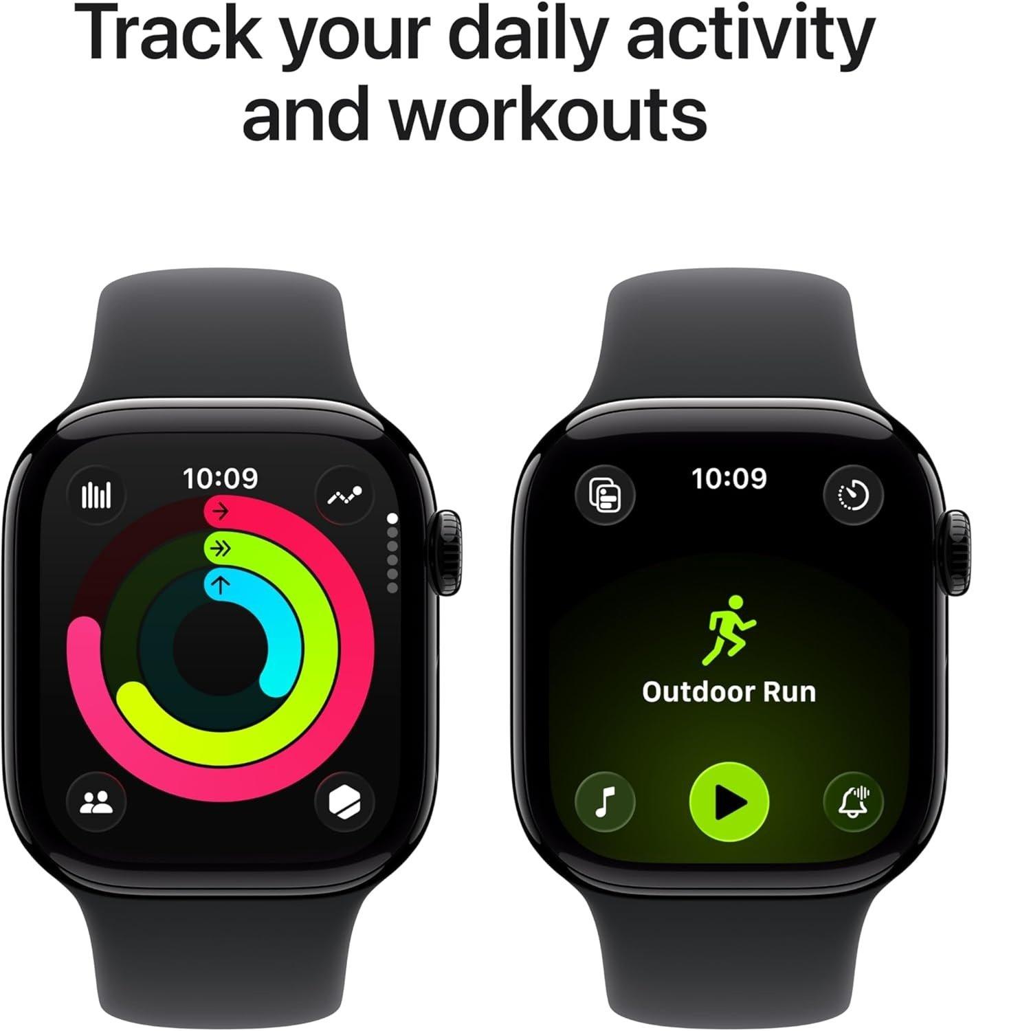 Black - Apple - Watch Series 11 GPS 42mm Aluminium Sport Band M/L - 3