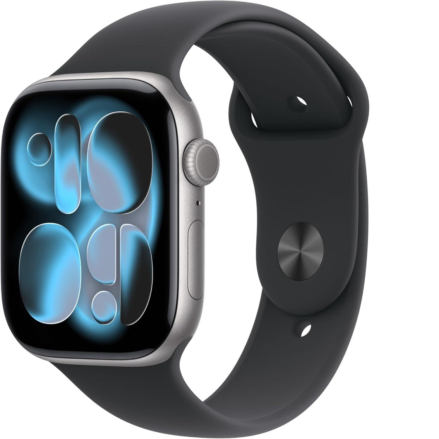 Space Grey - Apple - Watch Series 11 GPS 46mm Aluminium Sport Band S/M - 1