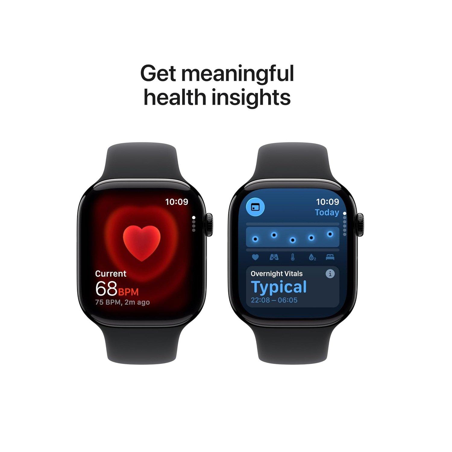 Black - Apple - Watch Series 11 GPS 46mm Aluminium Sport Band S/M - 4