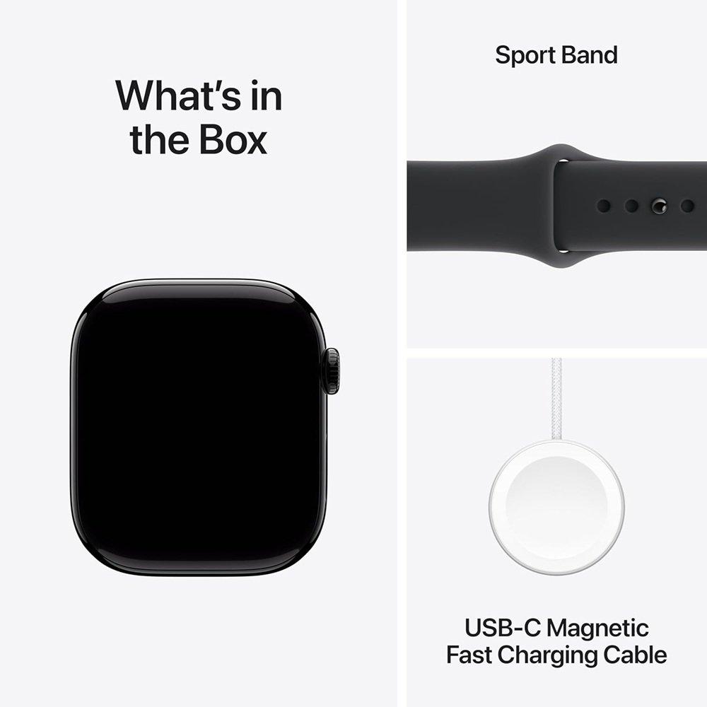 Black - Apple - Watch Series 11 GPS 46mm Aluminium Sport Band S/M - 5