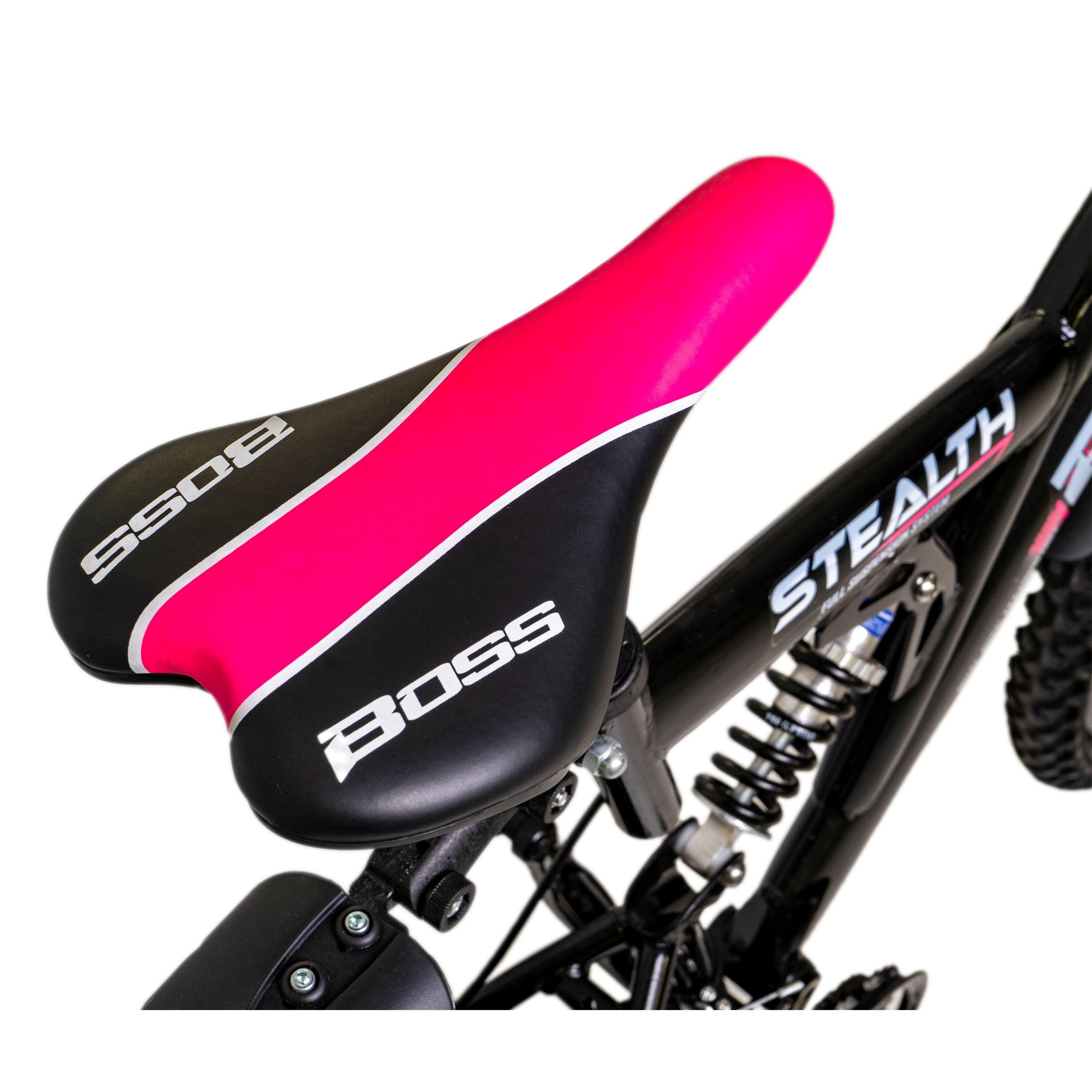 Black - Boss - Boss Stealth 26 Mountain Bike - Black/Pink - 7