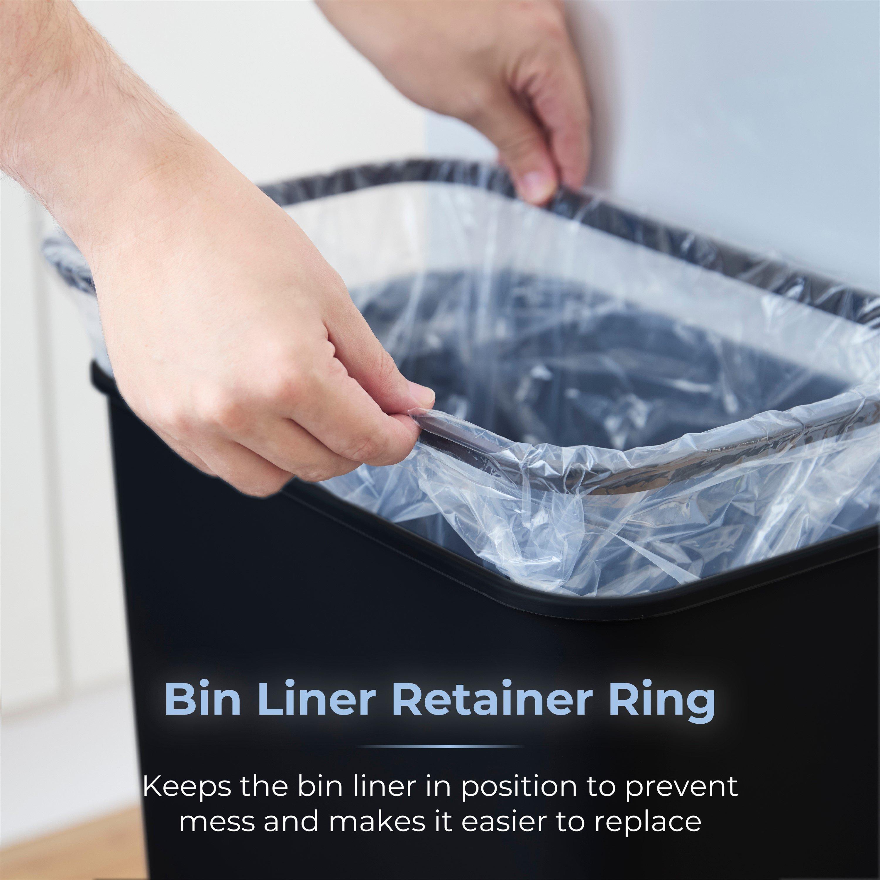 Black - Tower - 50L Rectangular ABS Sensor Bin - 5