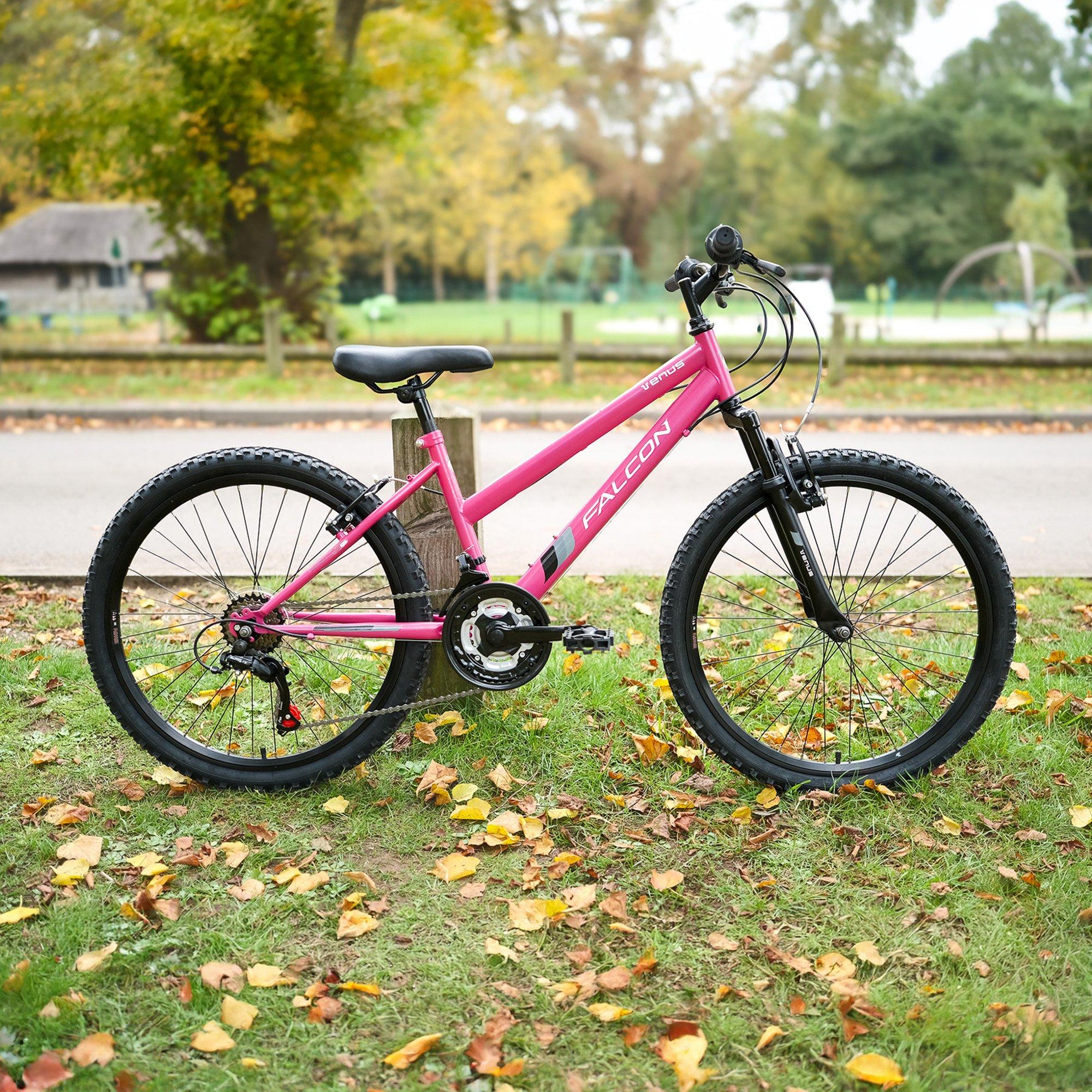Pink - Falcon Cycles - Falcon Venus 24 Kids Mountain Bike - 3