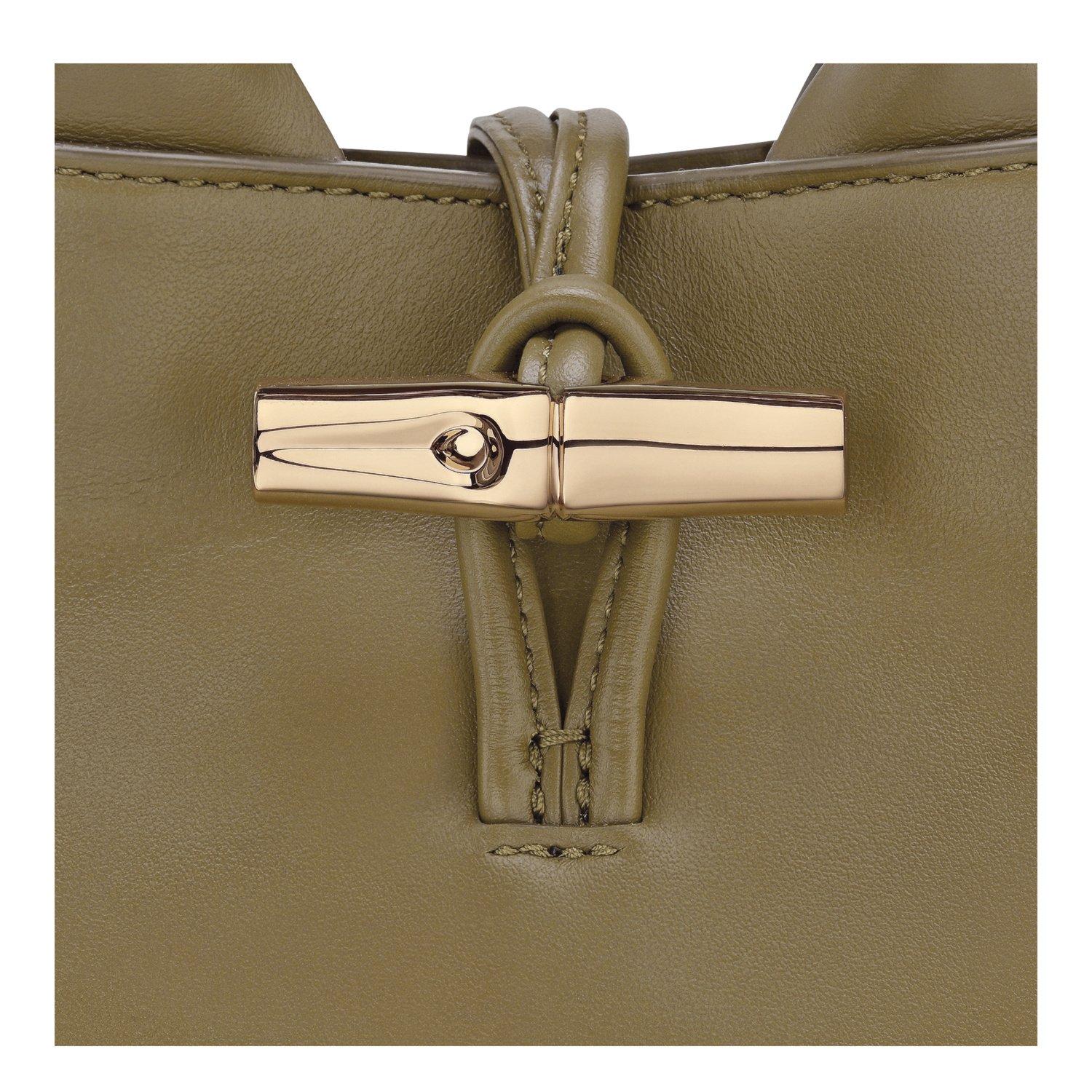 LONGCHAMP◇ROSEAU TOP HANDLE BAG/ロゾ/バッグ/レザー/ブラウン/10058