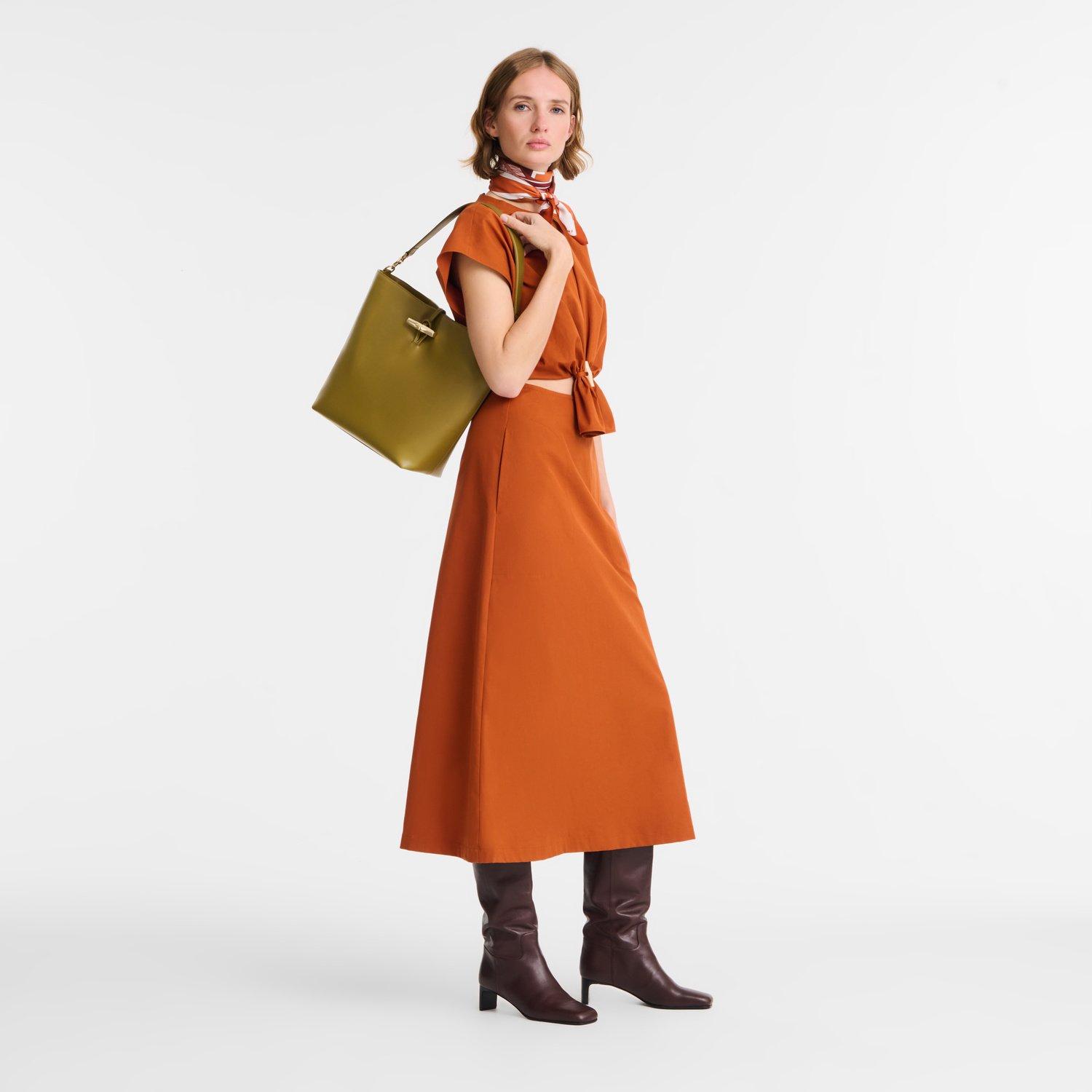 Olive - Longchamp - Women's Hobo Bag - 6