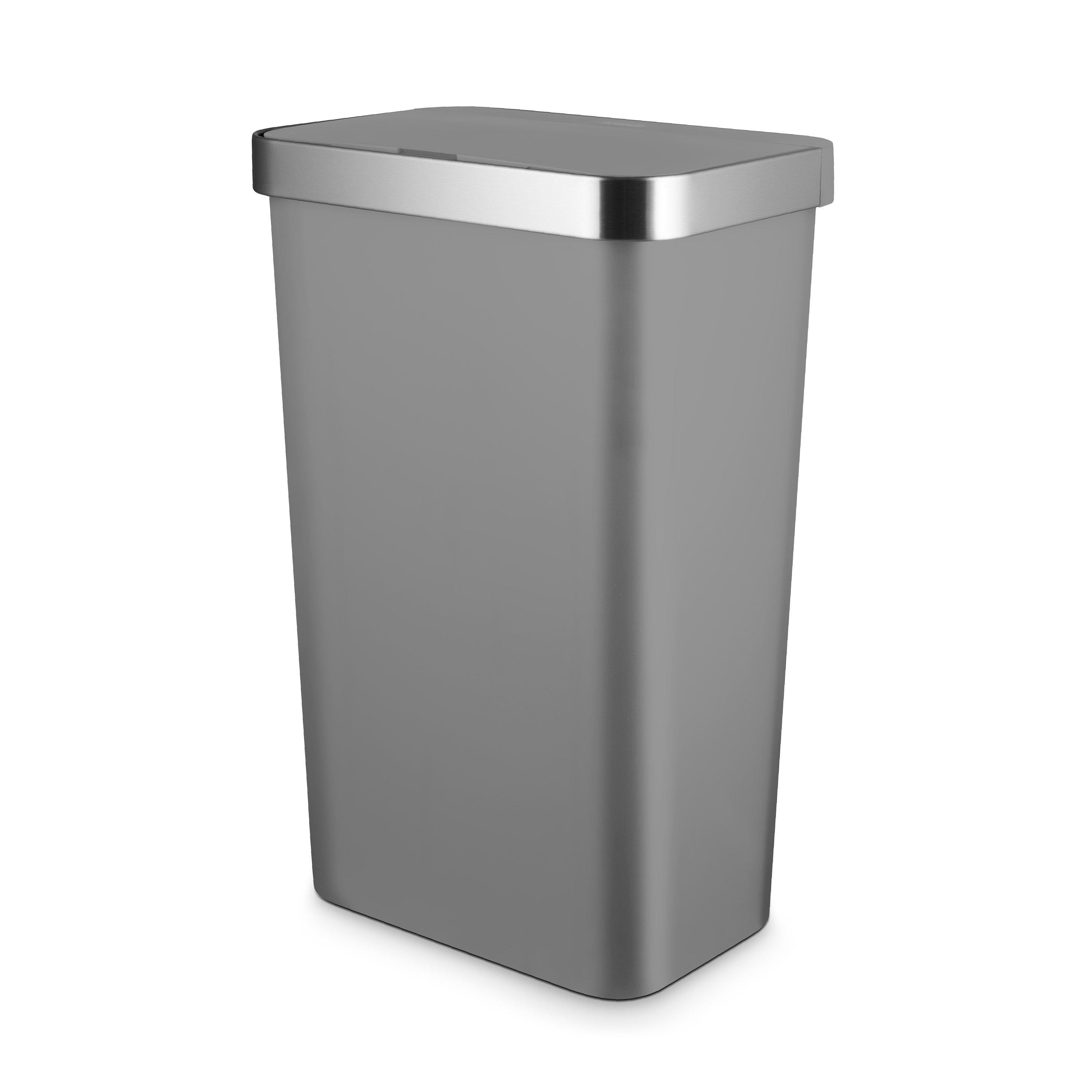 Tower  50L Rectangular Abs Sensor Bin - Grey - Medium
