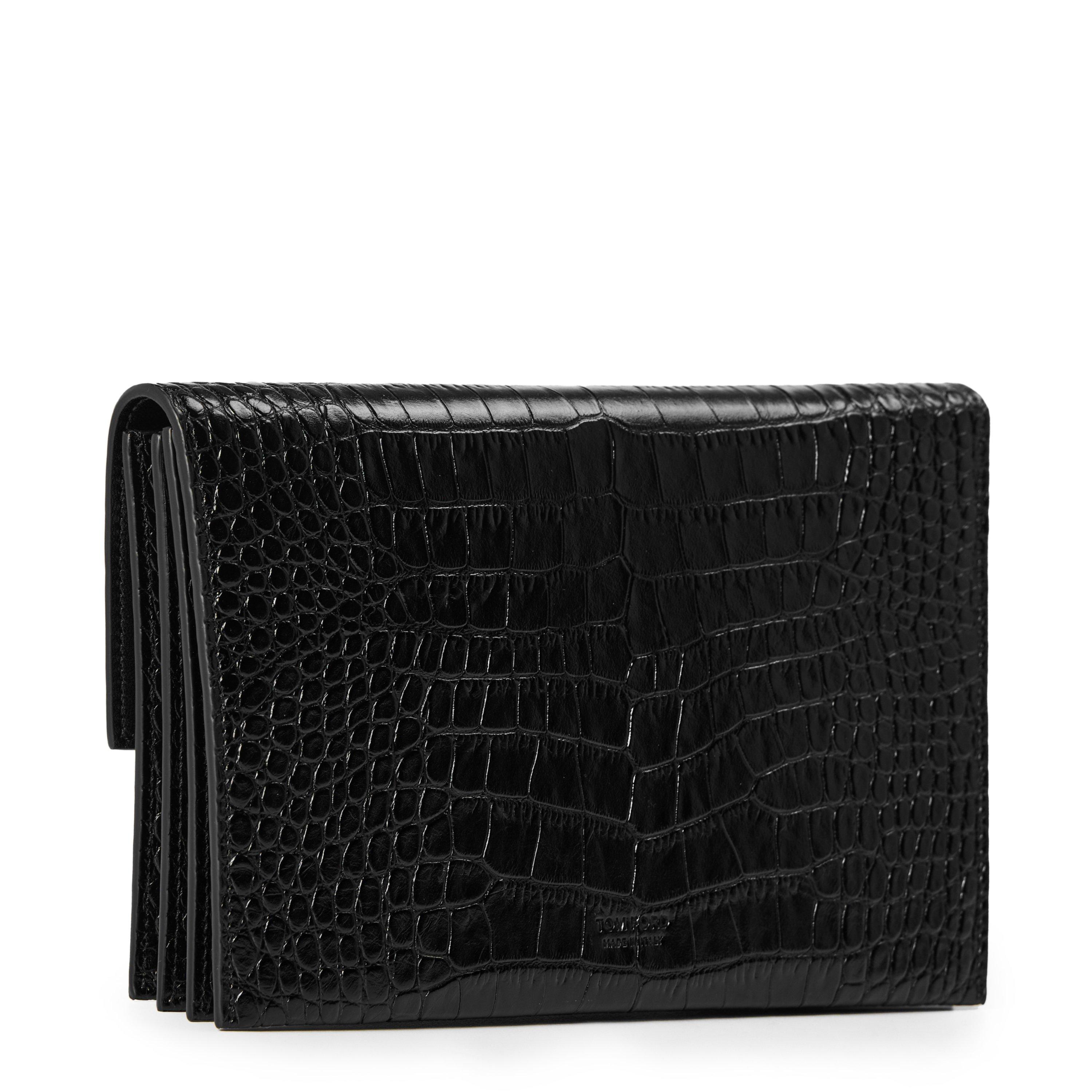 Black - Tom Ford - TF Croc Mini Bag Ld64 - 2