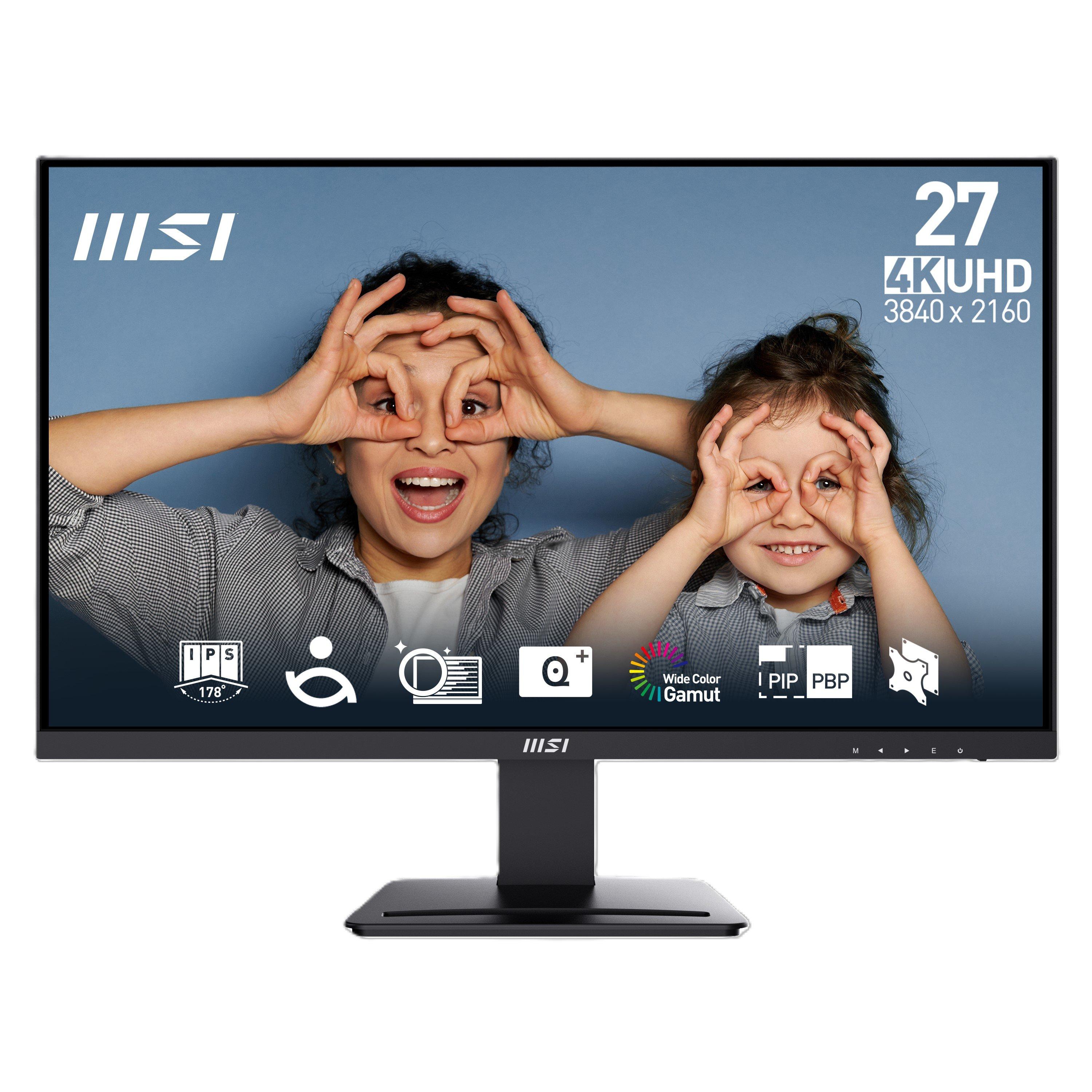 Msi  Pro Mp273u 27 Inch 3840X2160 Uhd 60Hz Monitor - Black