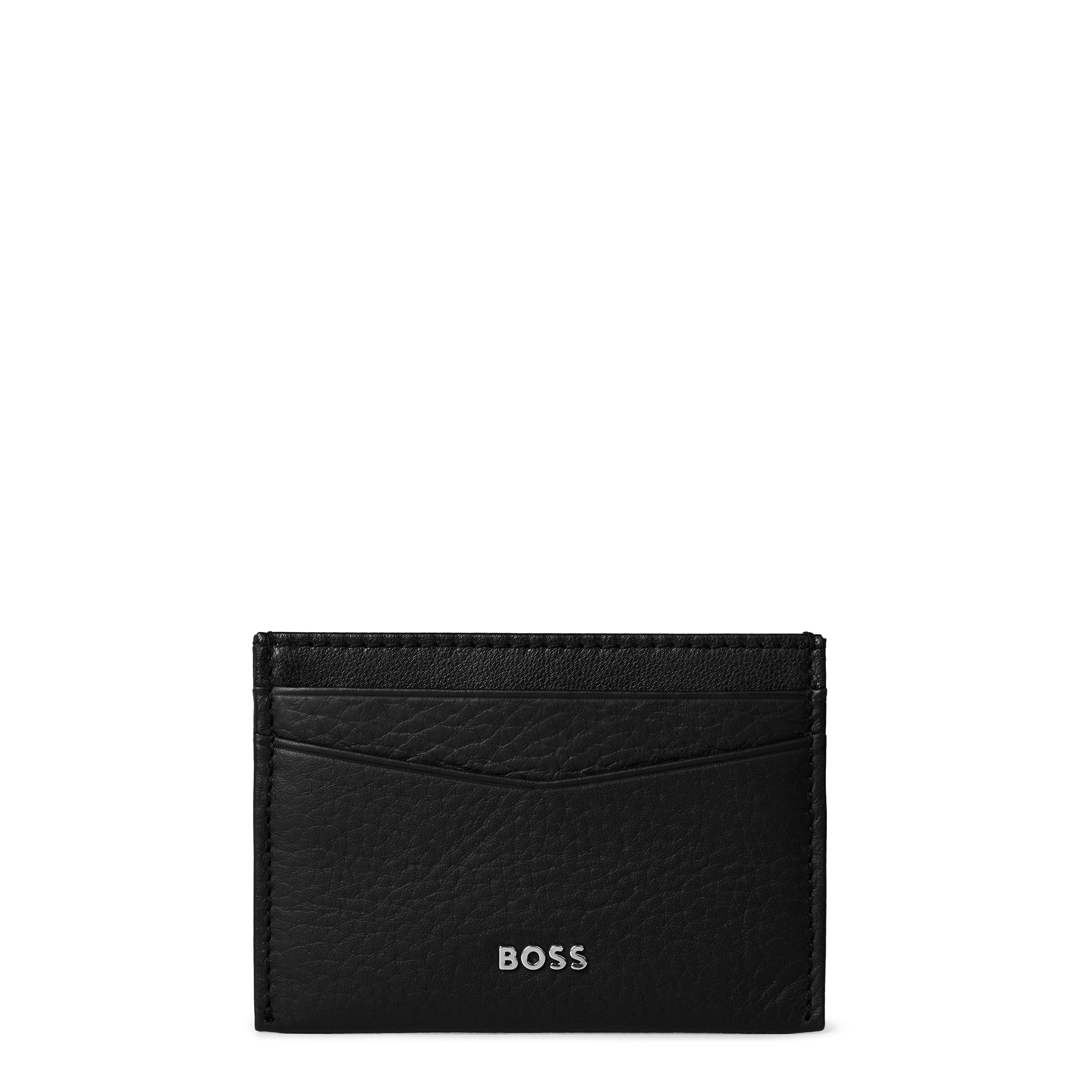 Boss Men's Crosstown Premium Leather Card Holder - Black 001