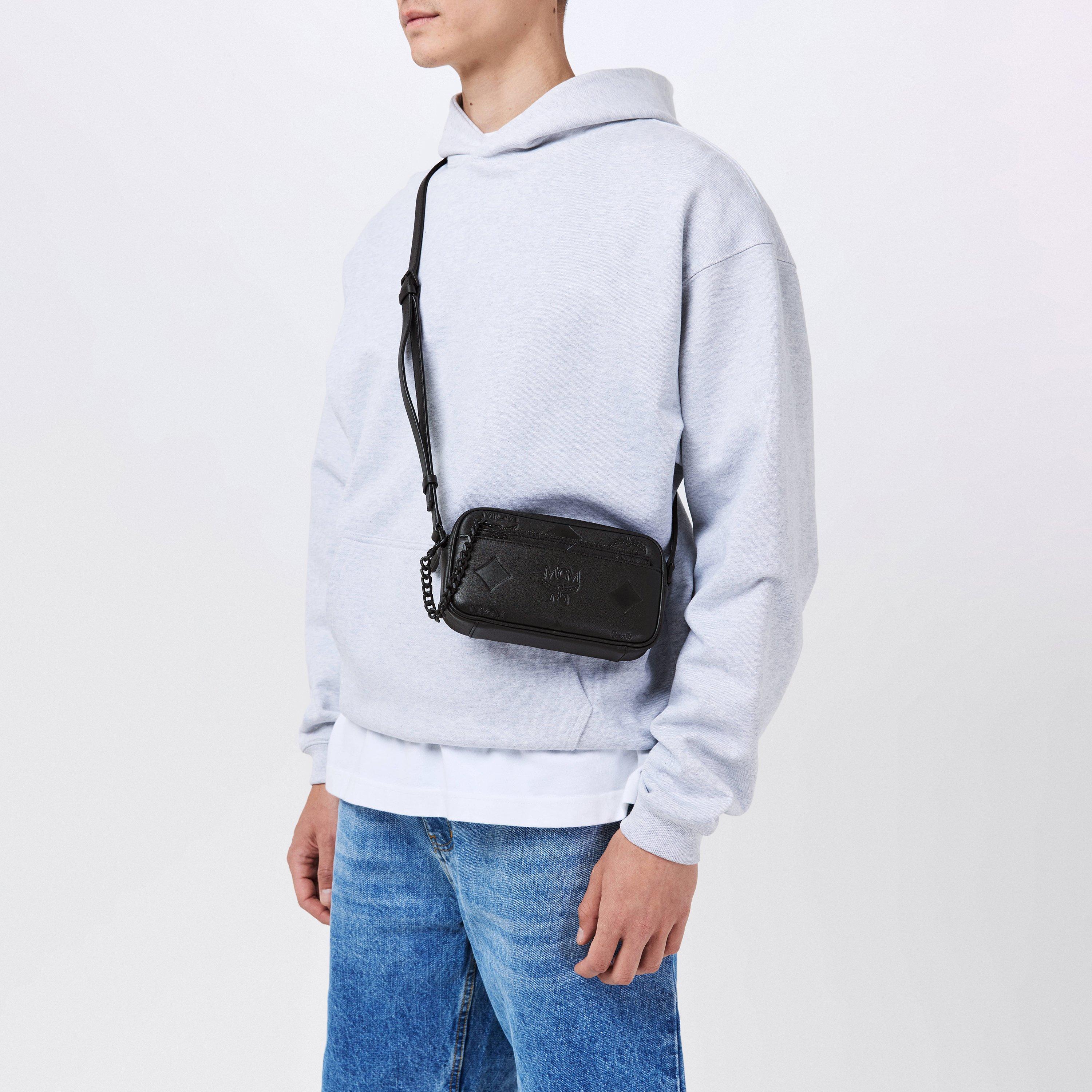 Black - MCM - Men's Aren Cross Body Bag - 3