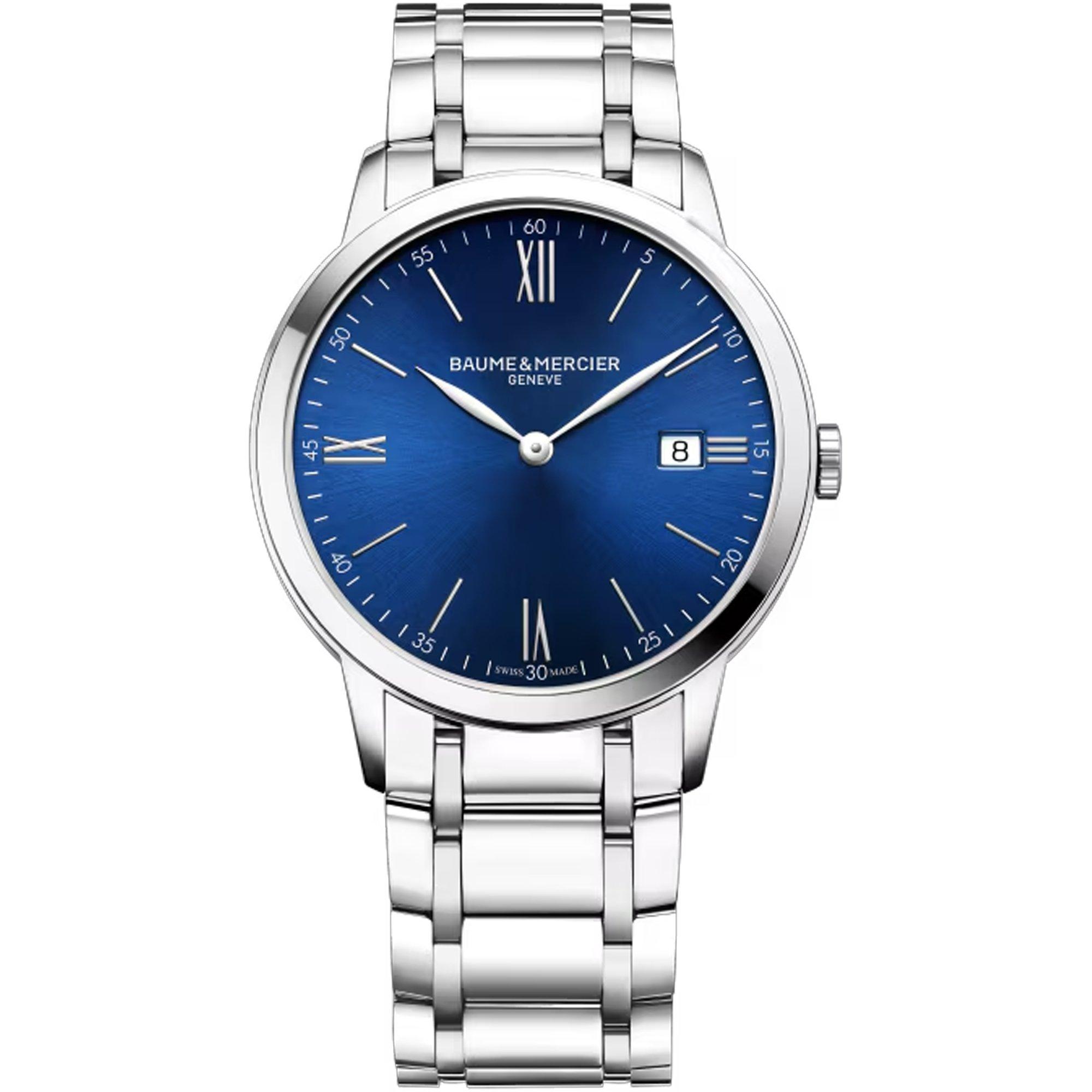 Blue/Steel - Baume and Mercier - Men's Classima Automatic Analogue Watch