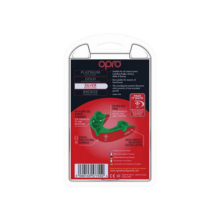 Wales R/G - Opro - Wales Rugby Self-Fit WRU Youth Mouth Guard - 4