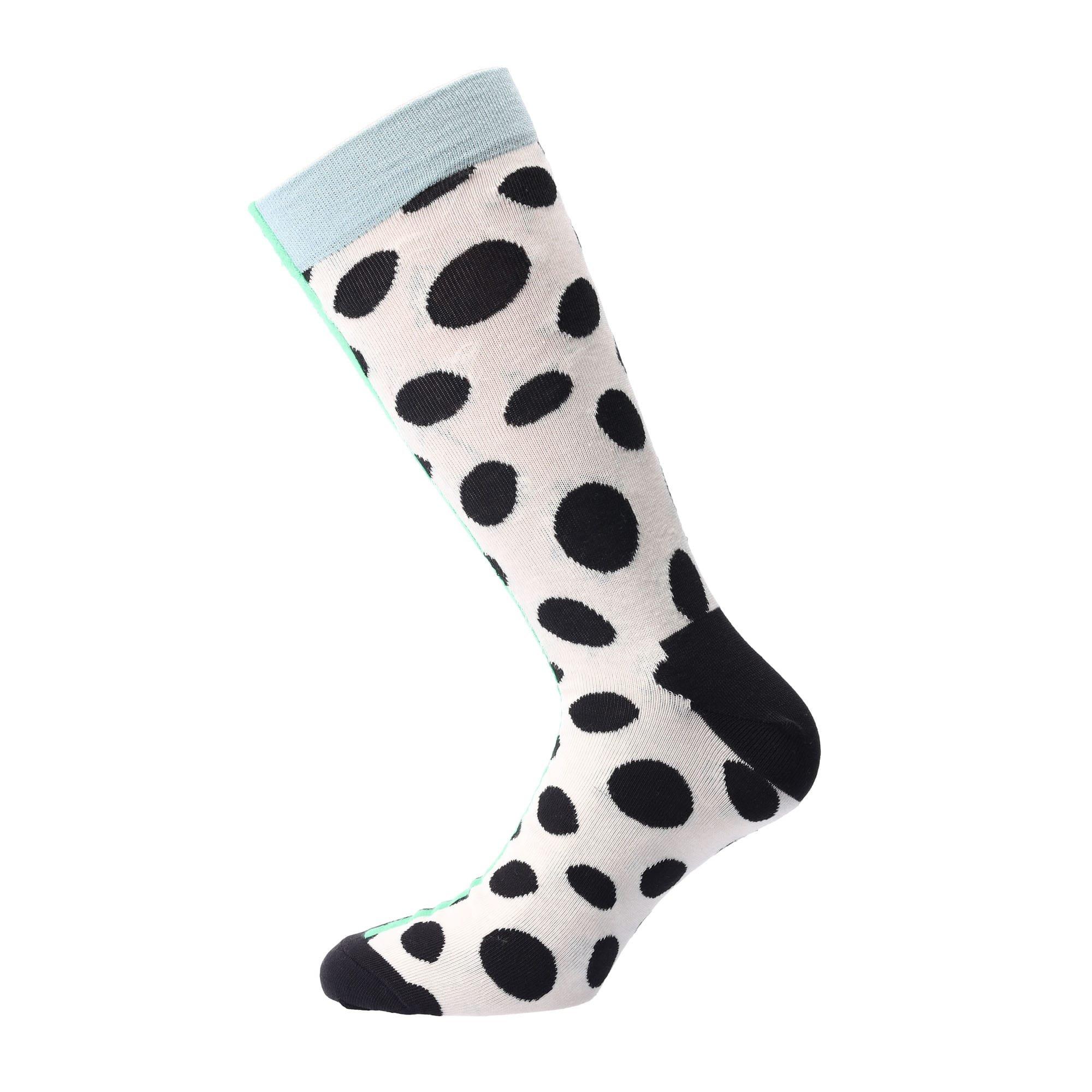 Beige - Happy Socks - Half/Half Big Dot Socks - 2
