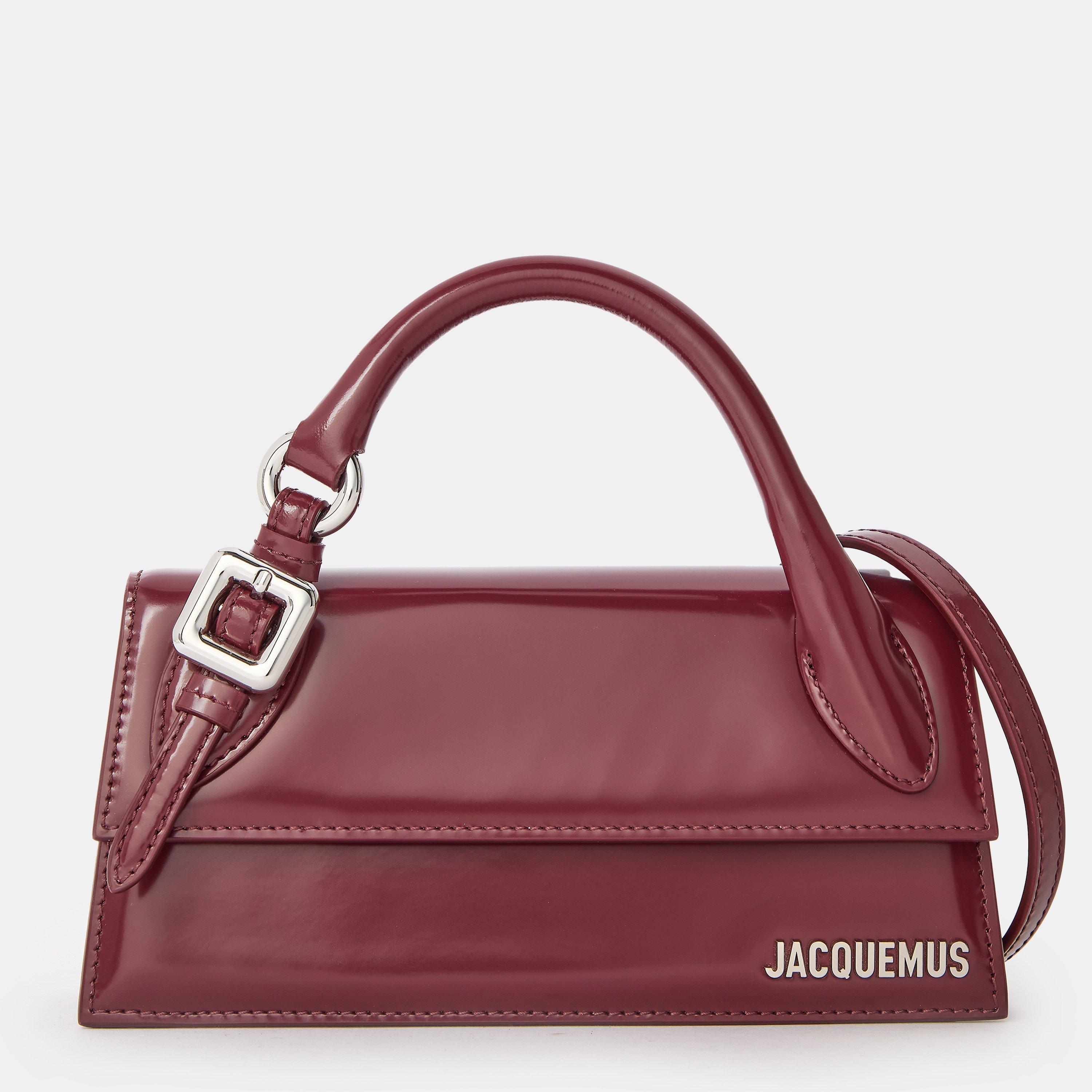 Burgundy - Jacquemus - Women's Jacquard Structured Top Handle Bag - 1