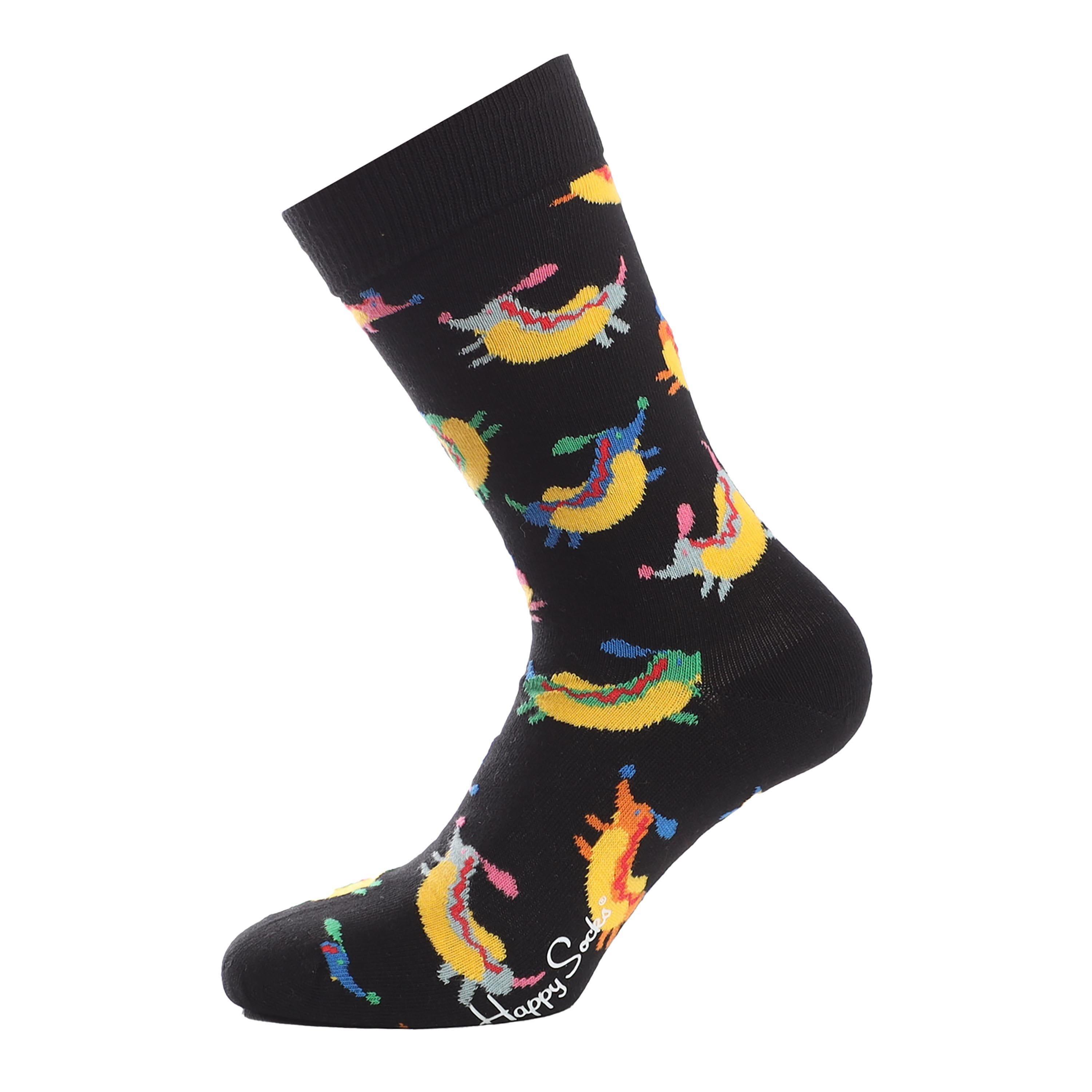 Black - Happy Socks - Hot Dog Dog Socks - 1