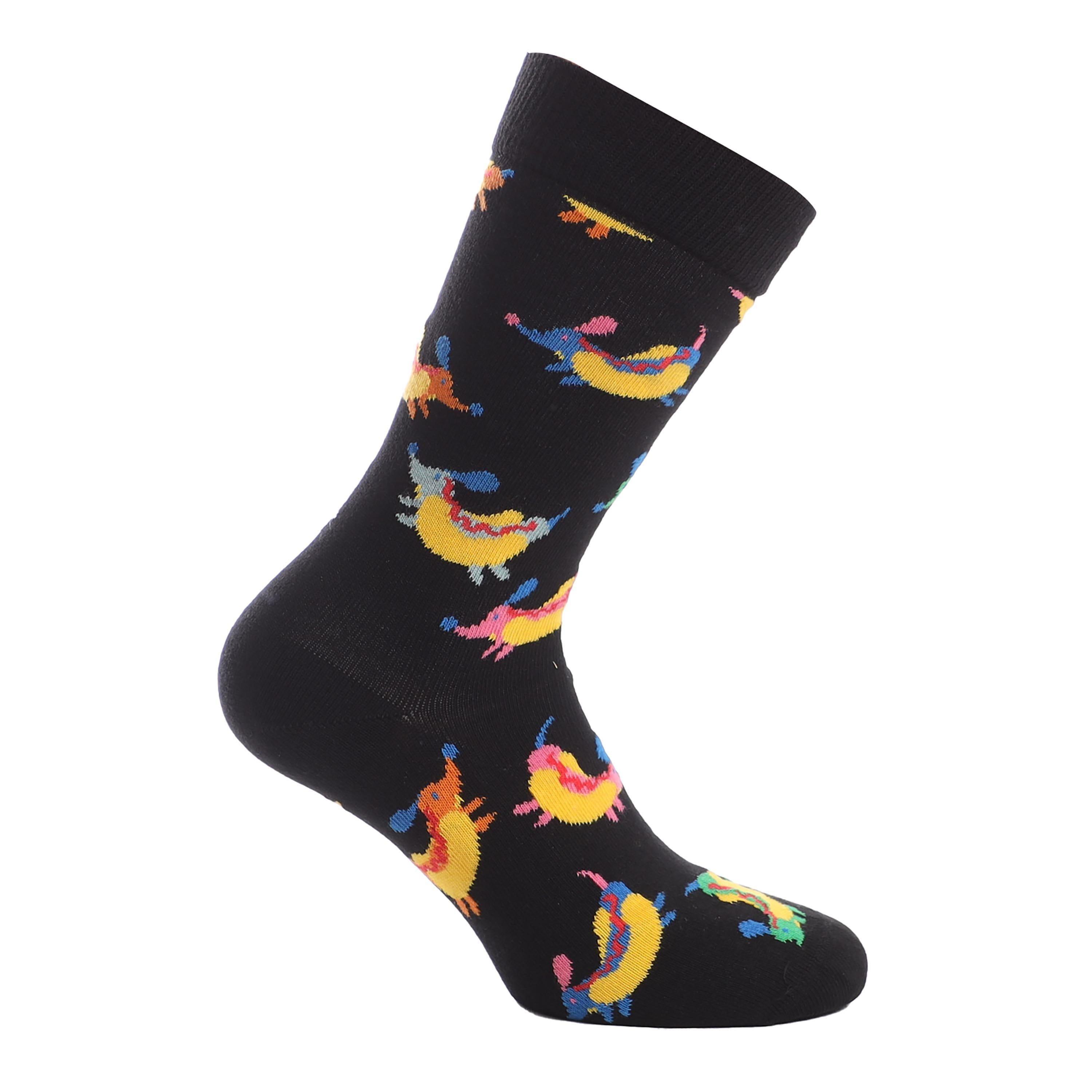 Black - Happy Socks - Hot Dog Dog Socks - 2