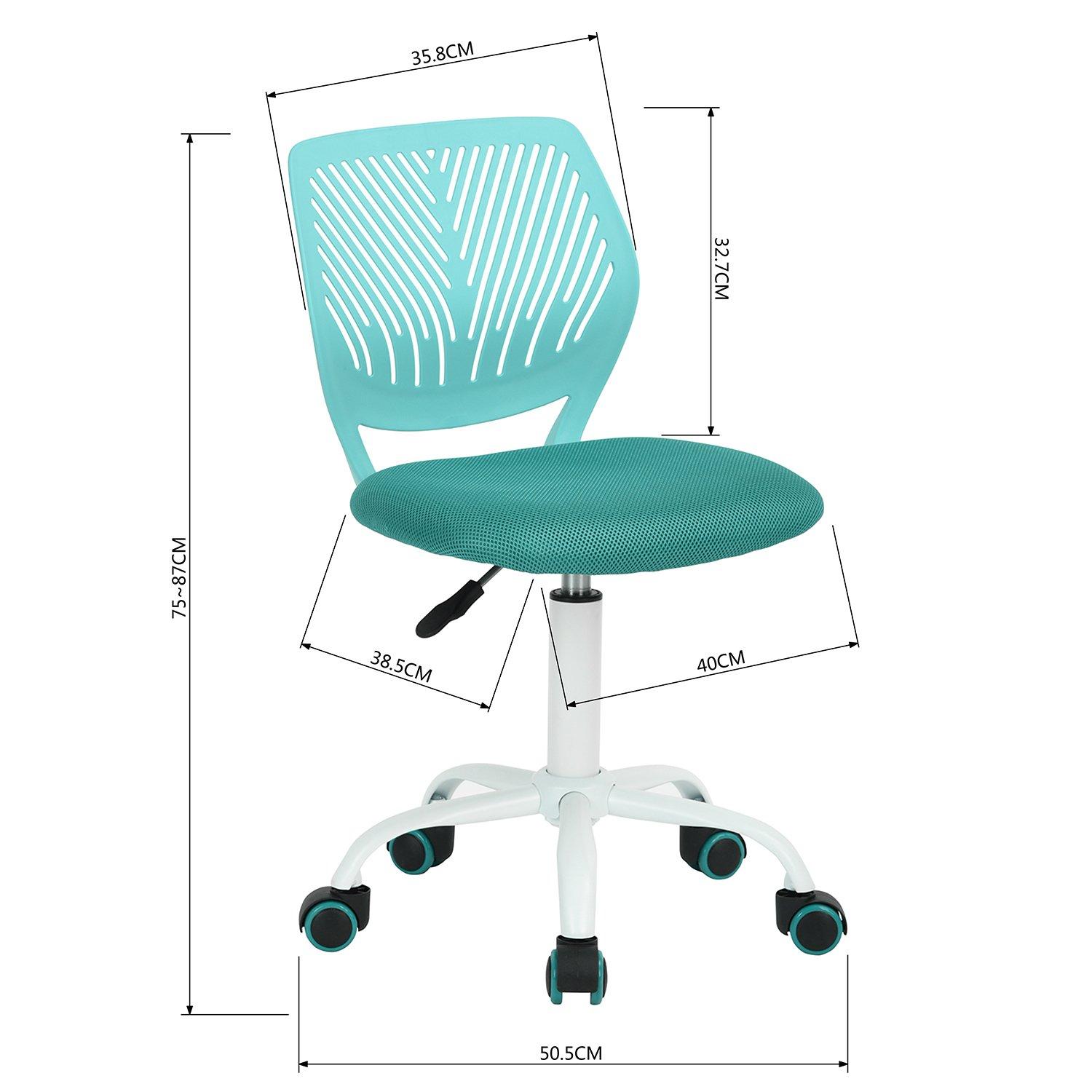 Turquoise - Urban Meuble - Kids Swivel Desk Chair – Adjustable Height - 5