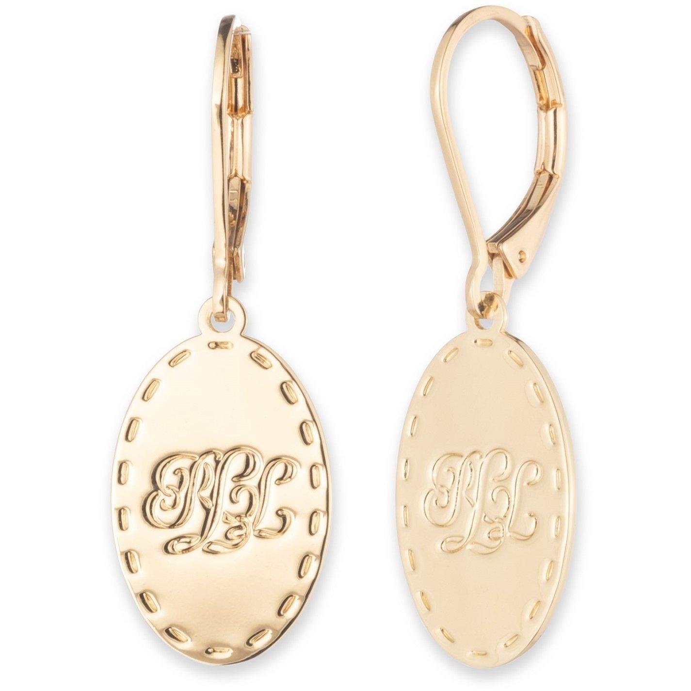 Lauren by Ralph Lauren Lauren Ralph Lauren Logo Drop Earrings - GLD