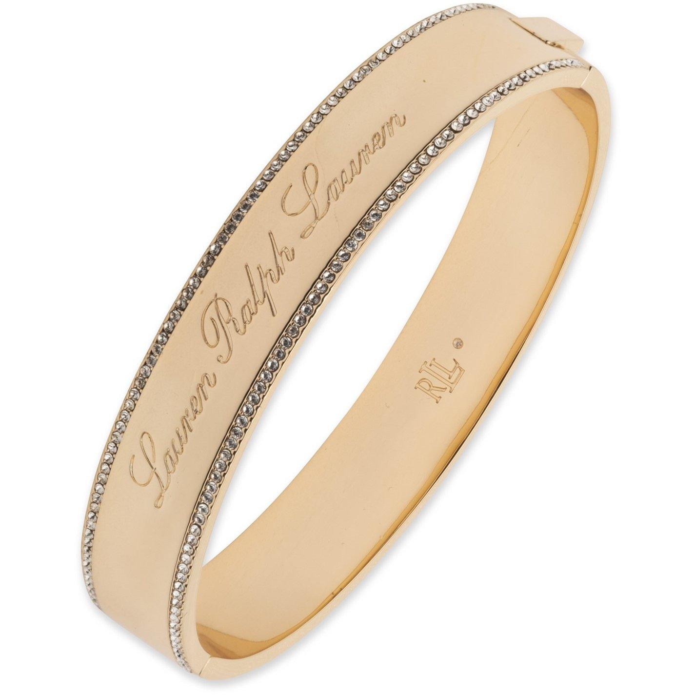 GLD/CRY - Lauren Ralph Lauren - Lauren Ralph Lauren Gold & Crystal Logo Bangle - 1