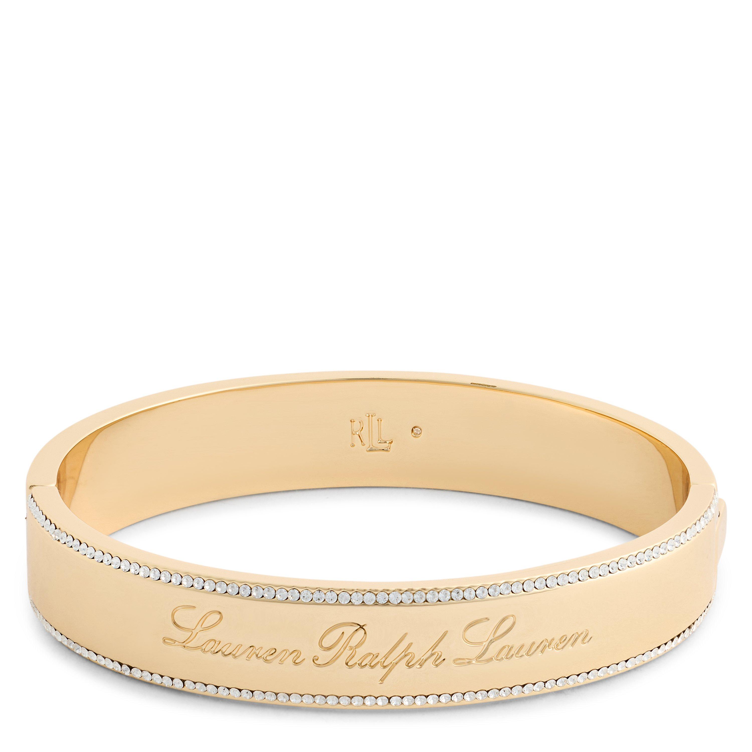 Lauren Ralph Lauren Lauren Ralph Lauren Gold & Crystal Logo Bangle