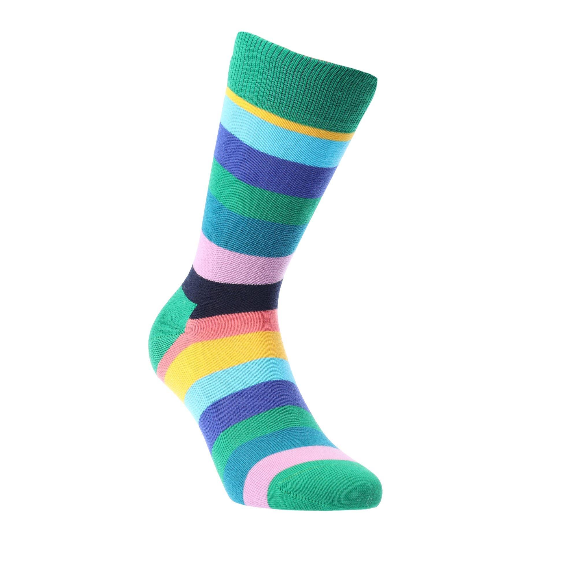 Green - Happy Socks - Stripe Socks - 1
