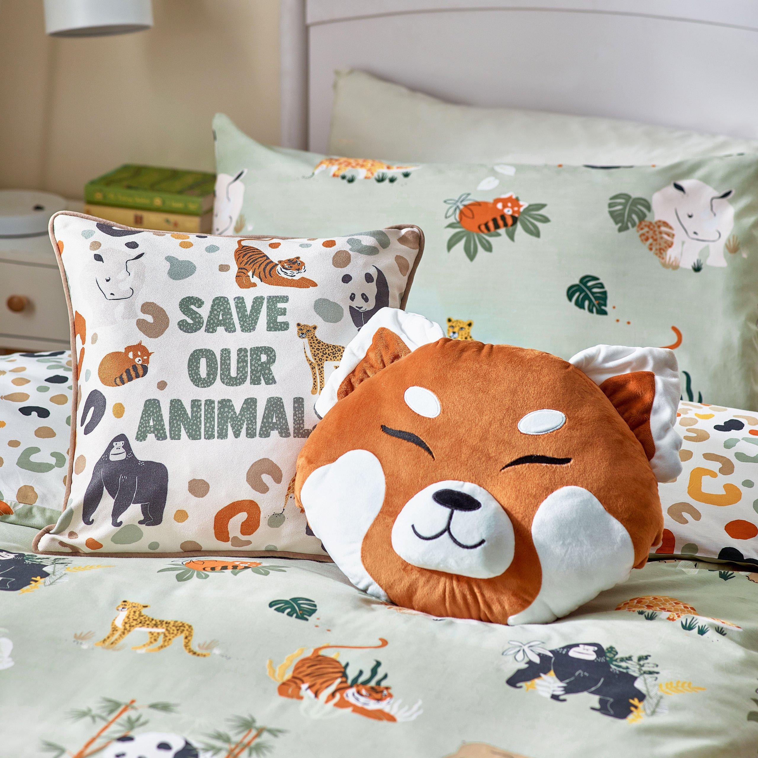Multicolour/Gre - little furn. - Wildlife Animal Reversible Duvet Set - 2