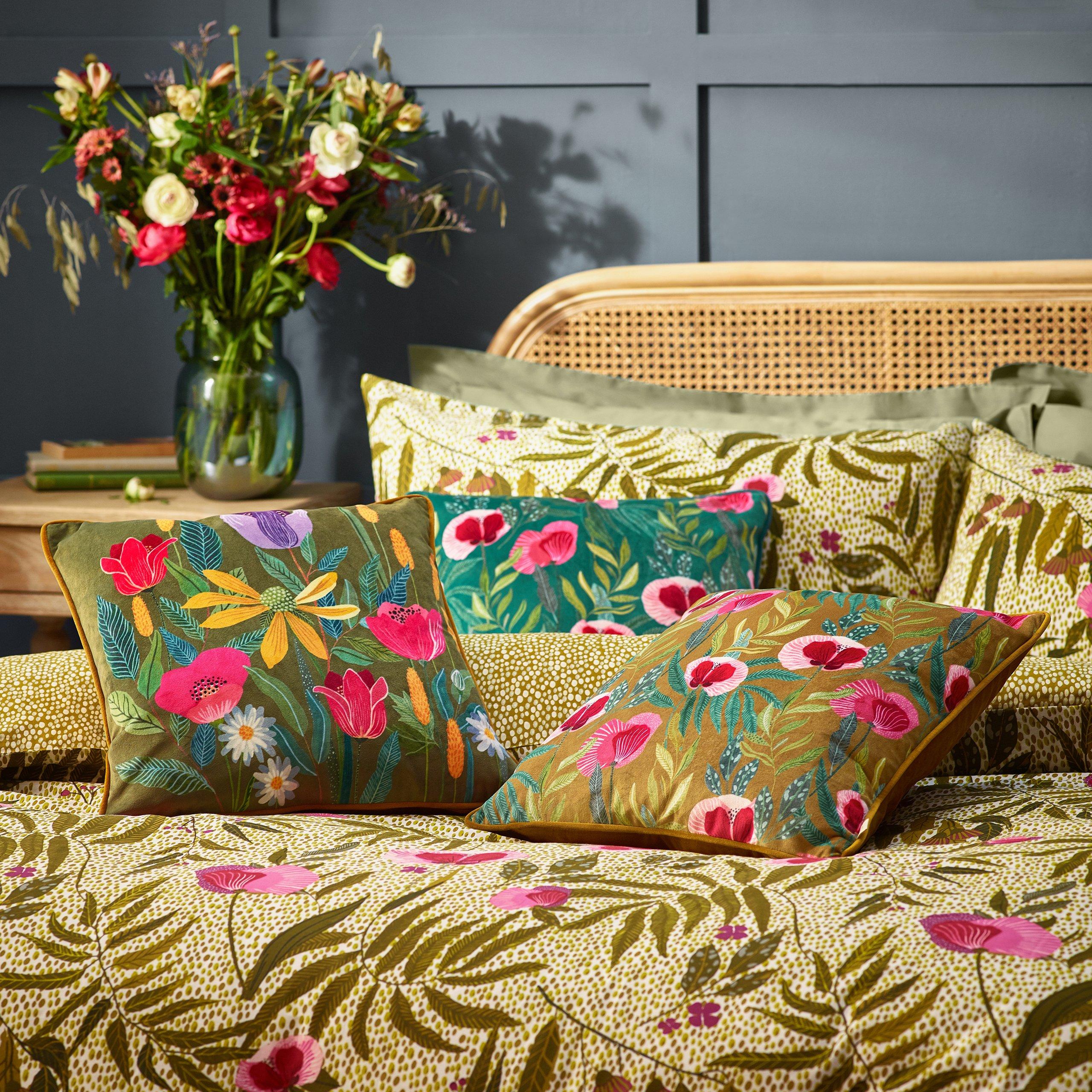 Sage - Wylder - House Of Bloom Poppy Floral Duvet Set - 5