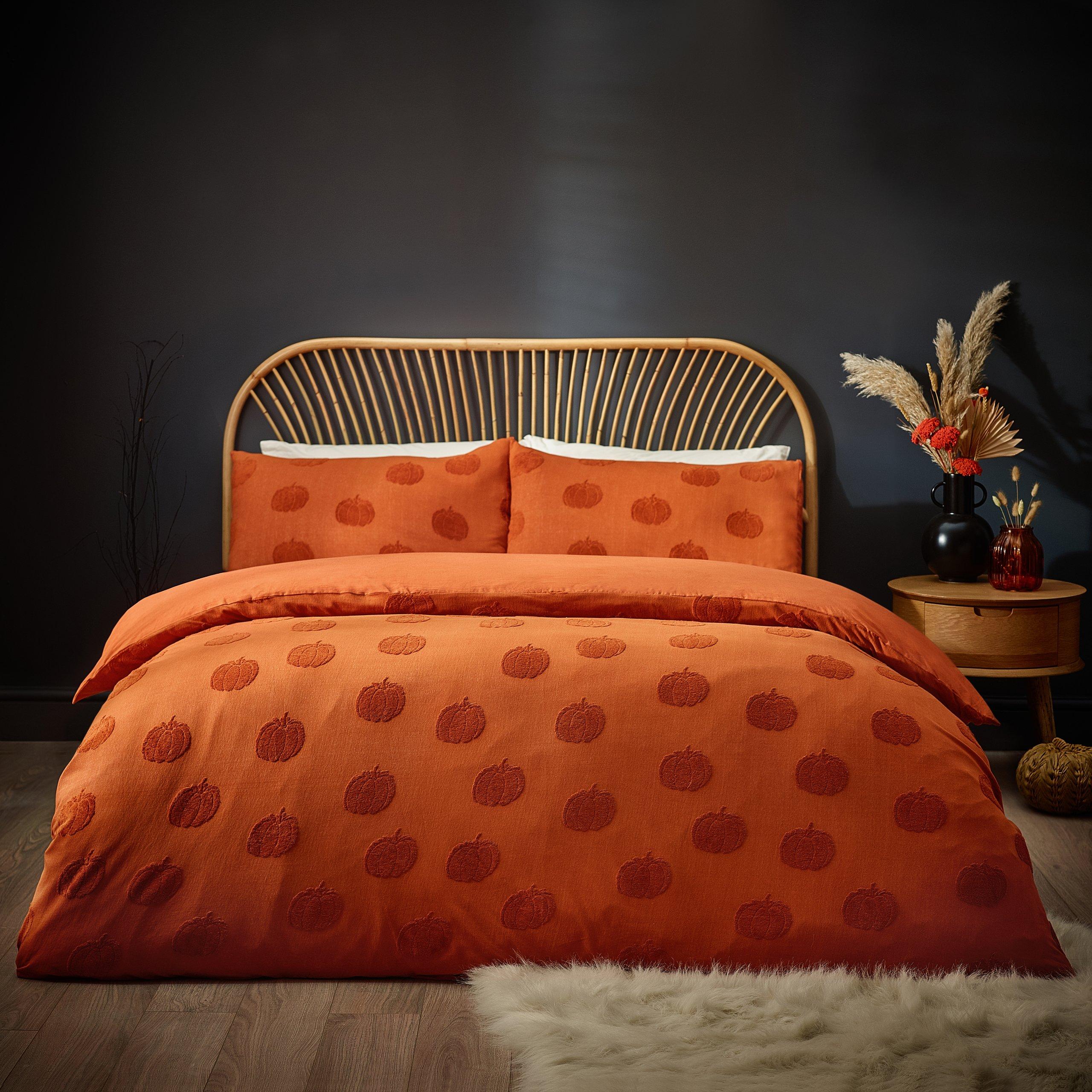 Spice - furn. - Pumpkin Tufted 100% Cotton Duvet Set - 2