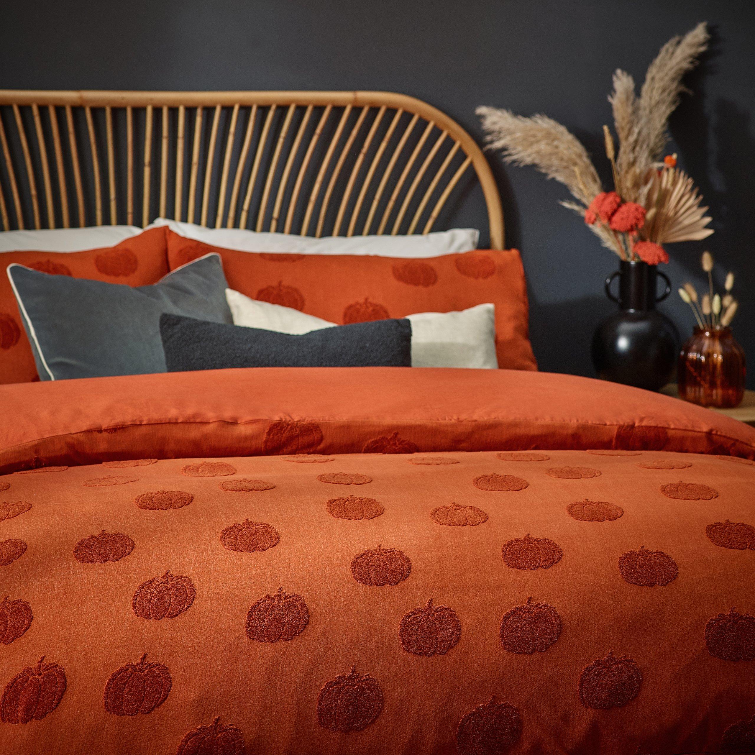 Spice - furn. - Pumpkin Tufted 100% Cotton Duvet Set - 3