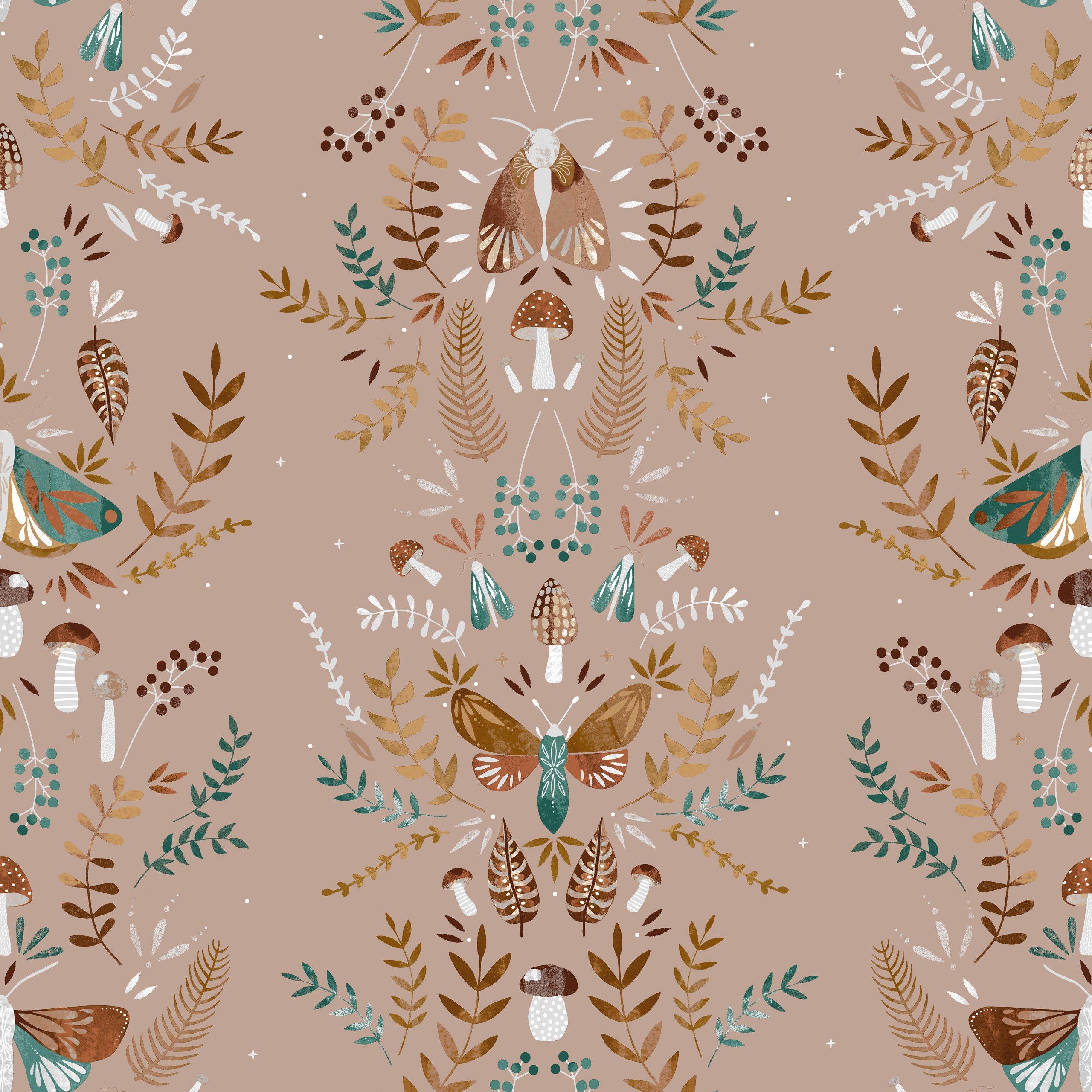 Fern Green - furn. - Luna Wood Reversible Duvet Set - 6