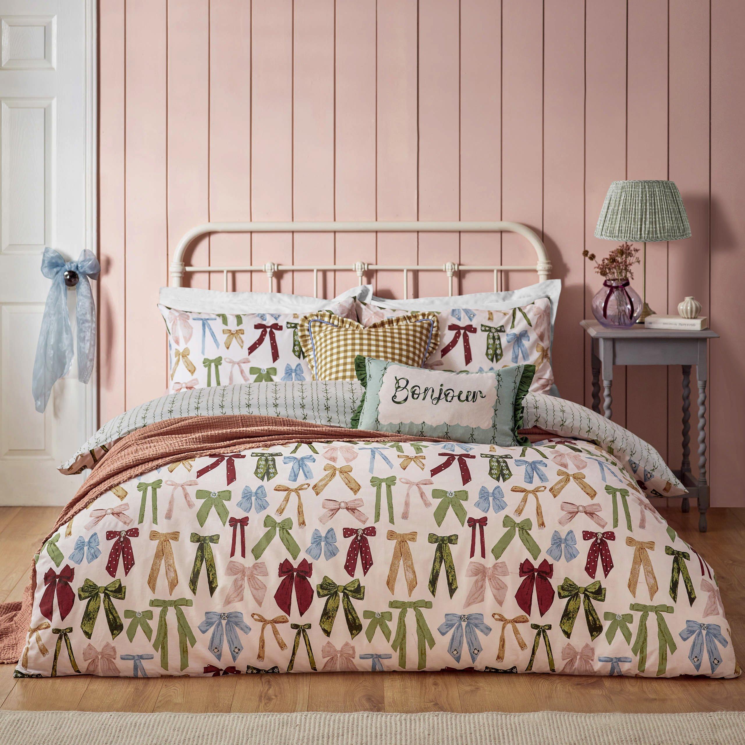 Silk Pink - furn. - Noortje Bows Trending Duvet Set - 1
