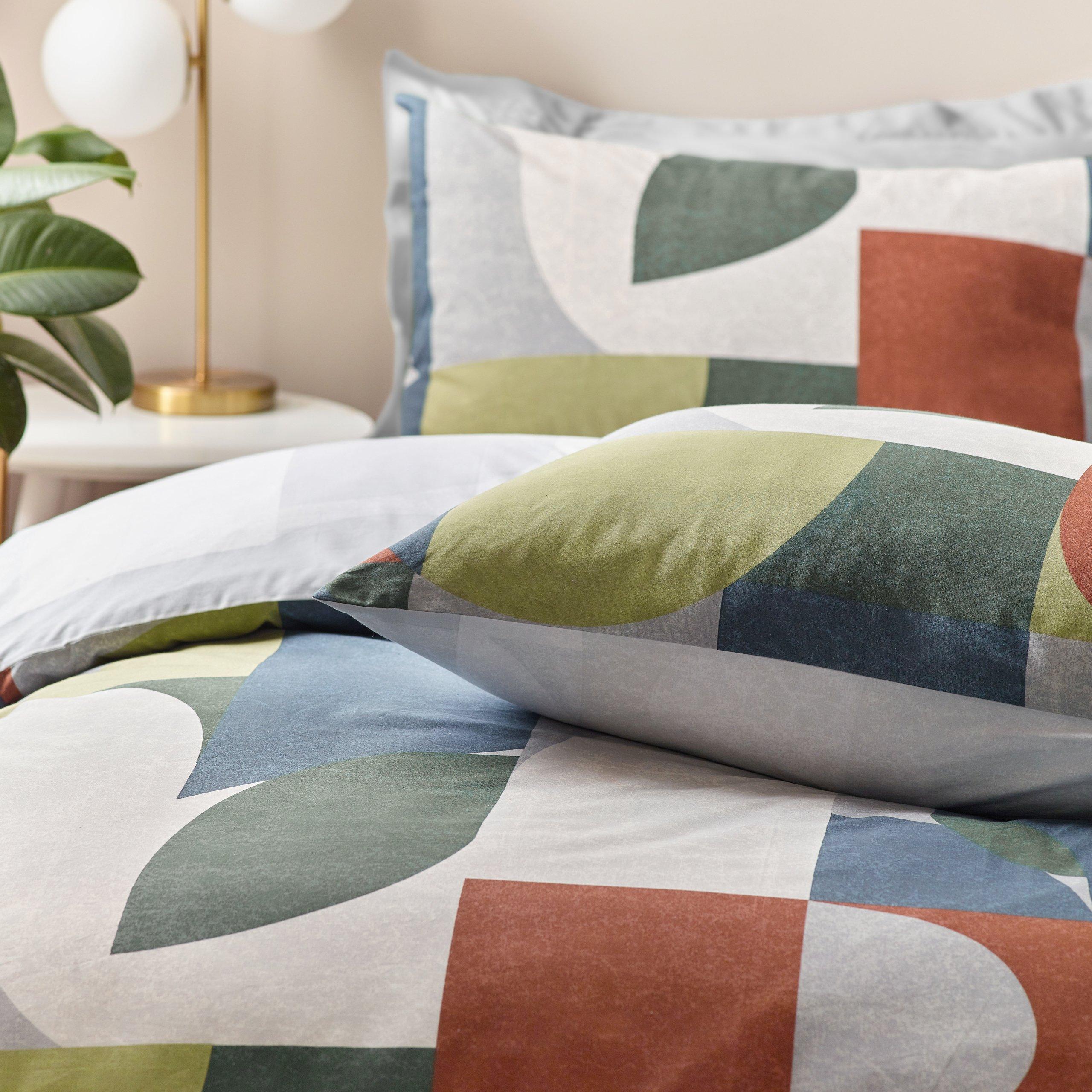 Multicolour - Hoem - Siresa Geometric Duvet Set - 2