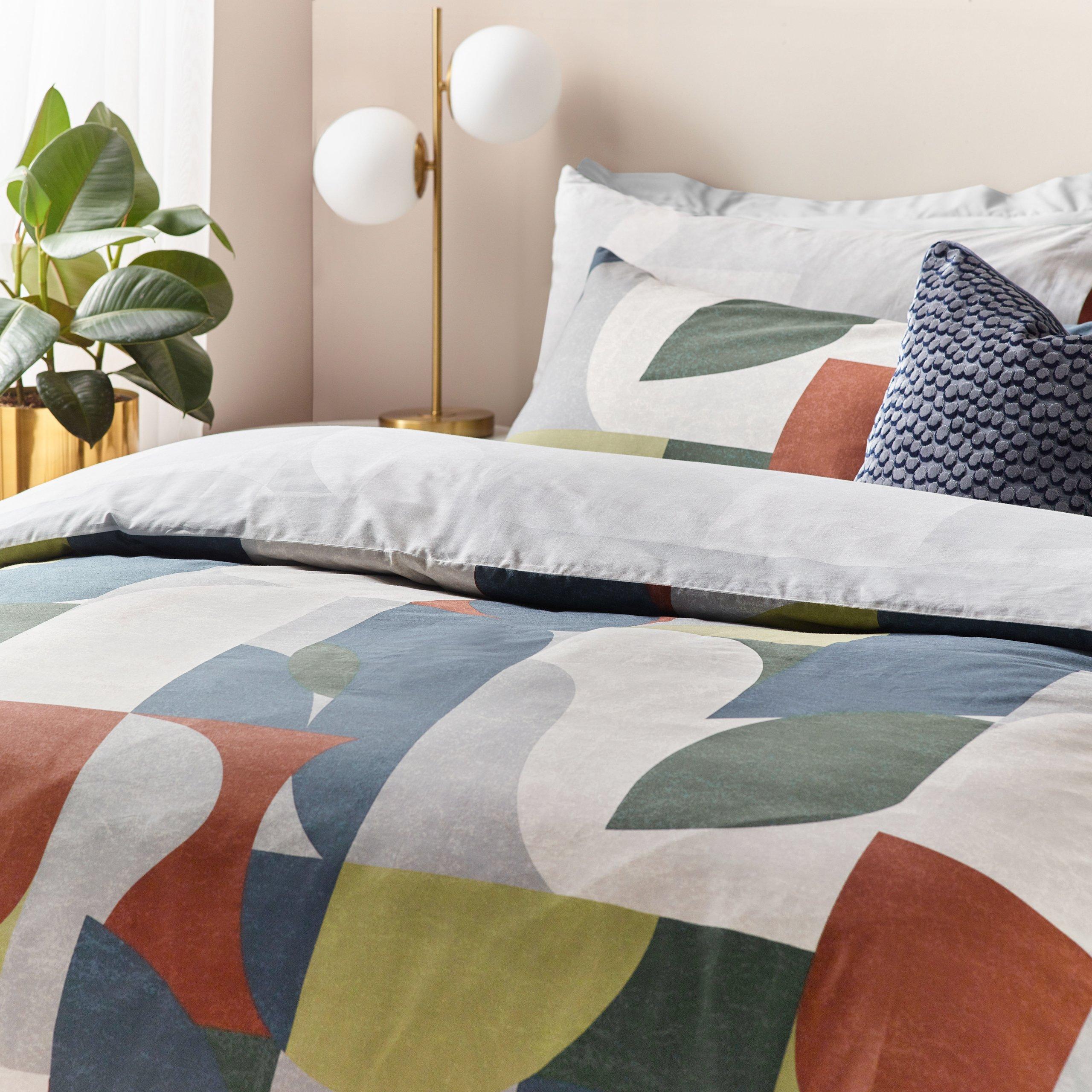 Multicolour - Hoem - Siresa Geometric Duvet Set - 3