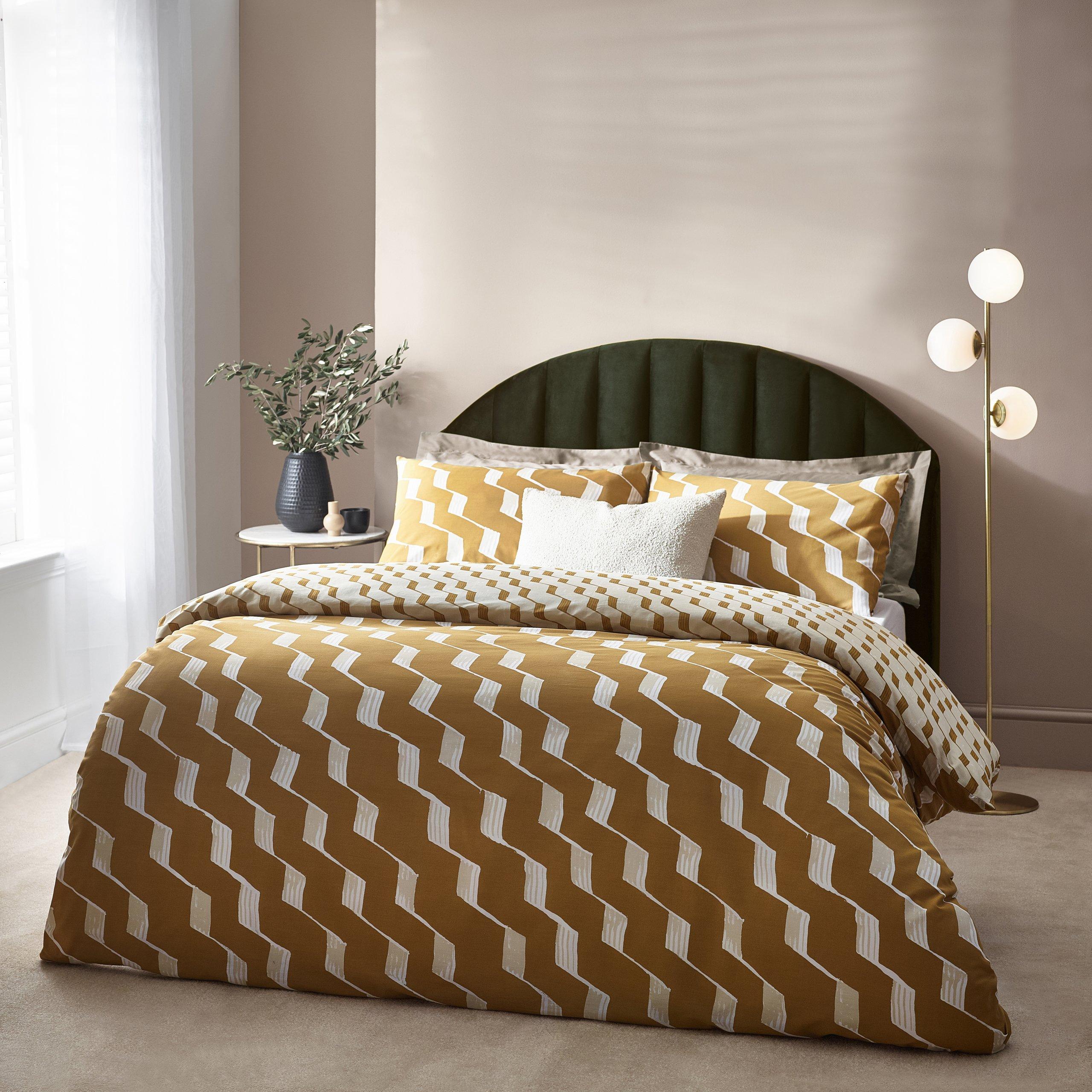 Honey - Hoem - Zabine Abstract Cotton Rich Reversible Duvet Set - 2
