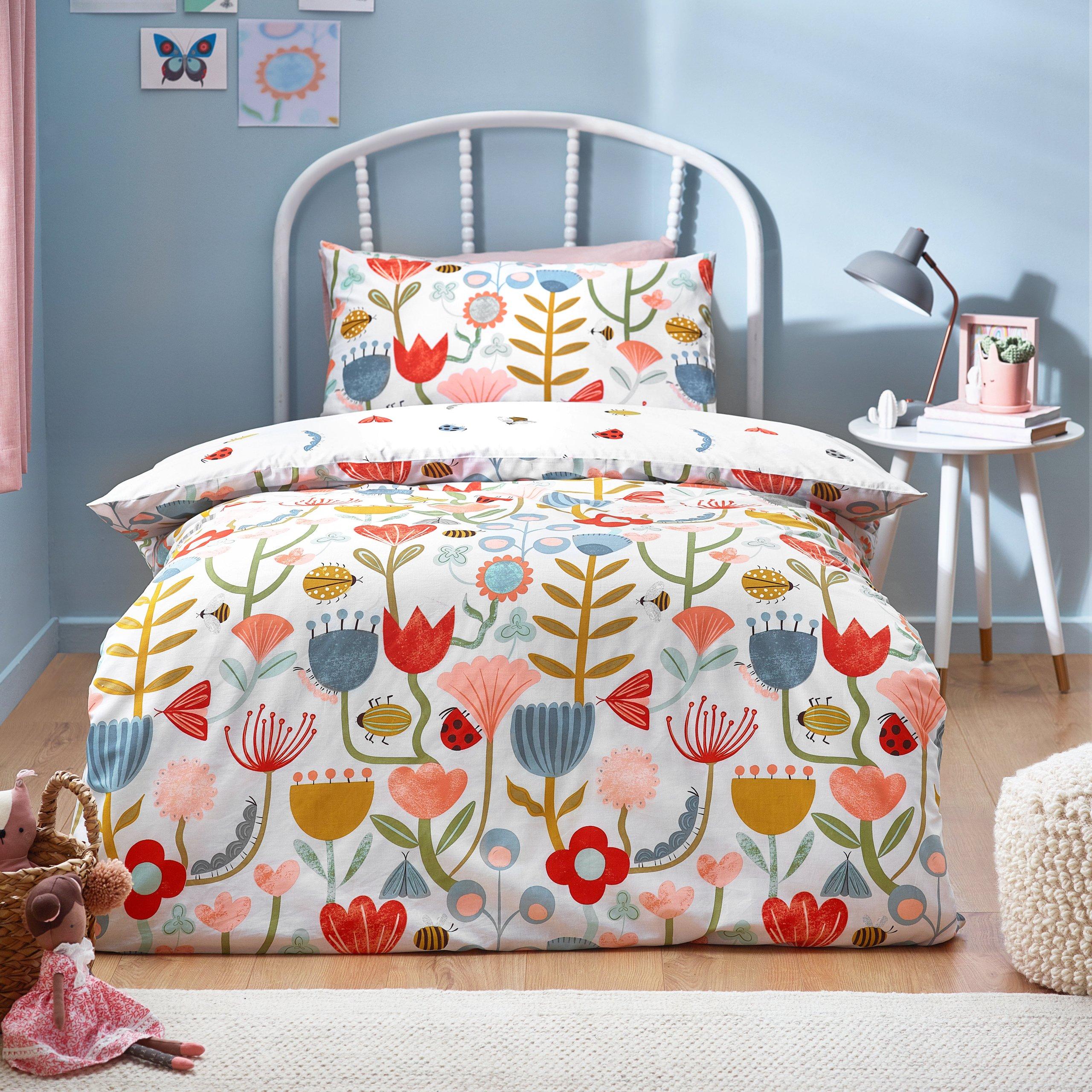 Multicolour - little furn. - Little Nature Floral Duvet Set - 4