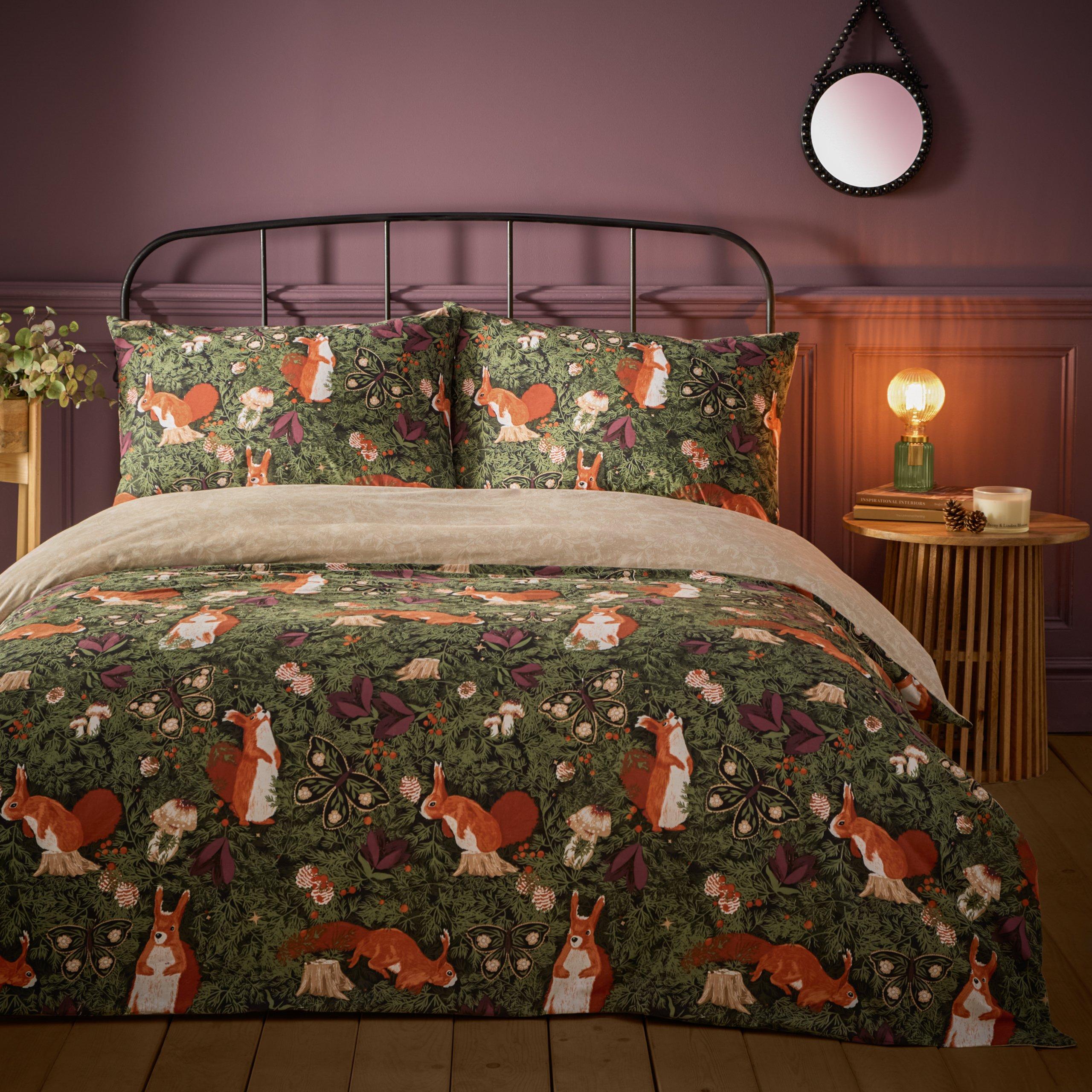 Multicoloured - furn. - Pineberry Forest Woodland Duvet Set - 4