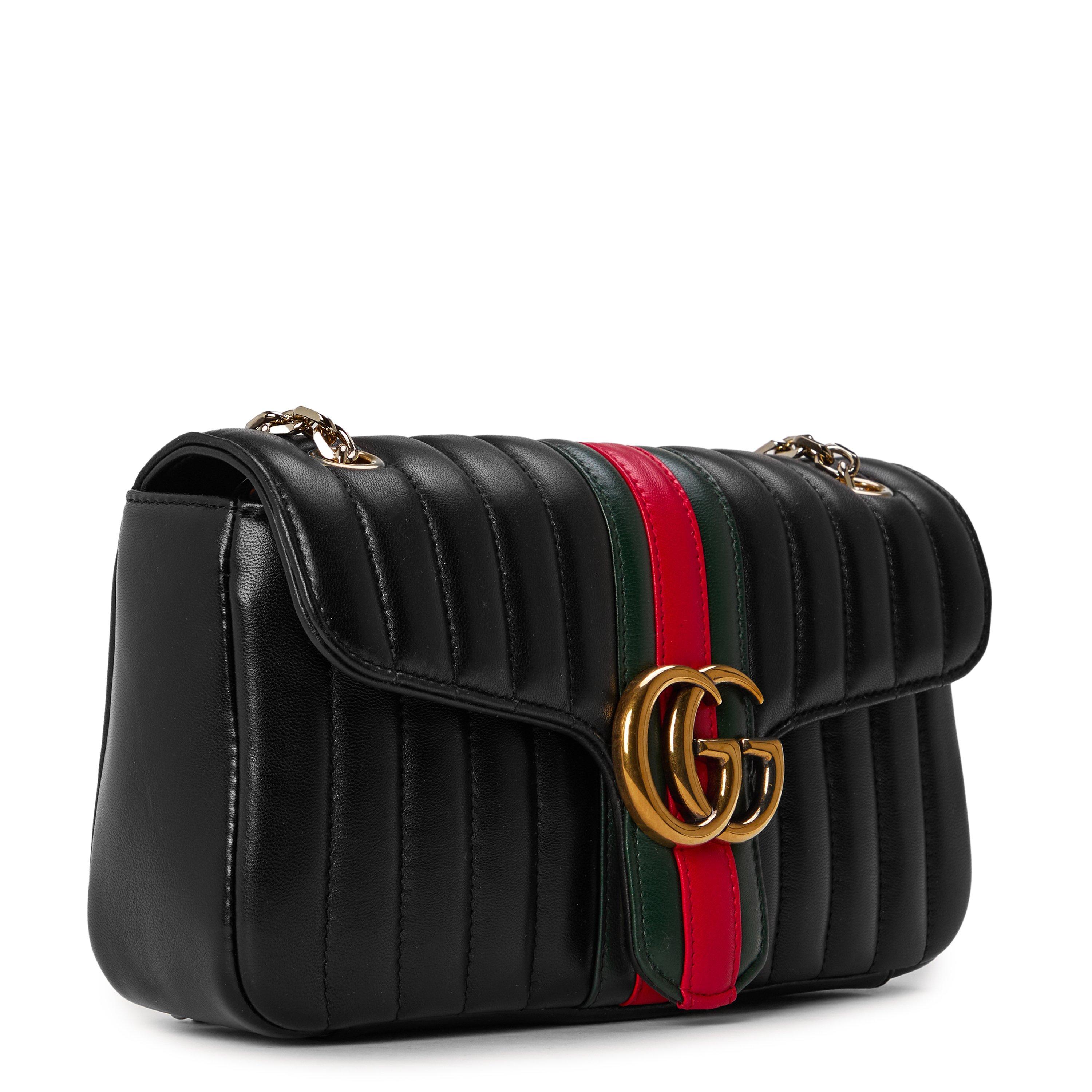 Black/Green - Gucci - Gucci Marmont Stripe Ld64 - 2