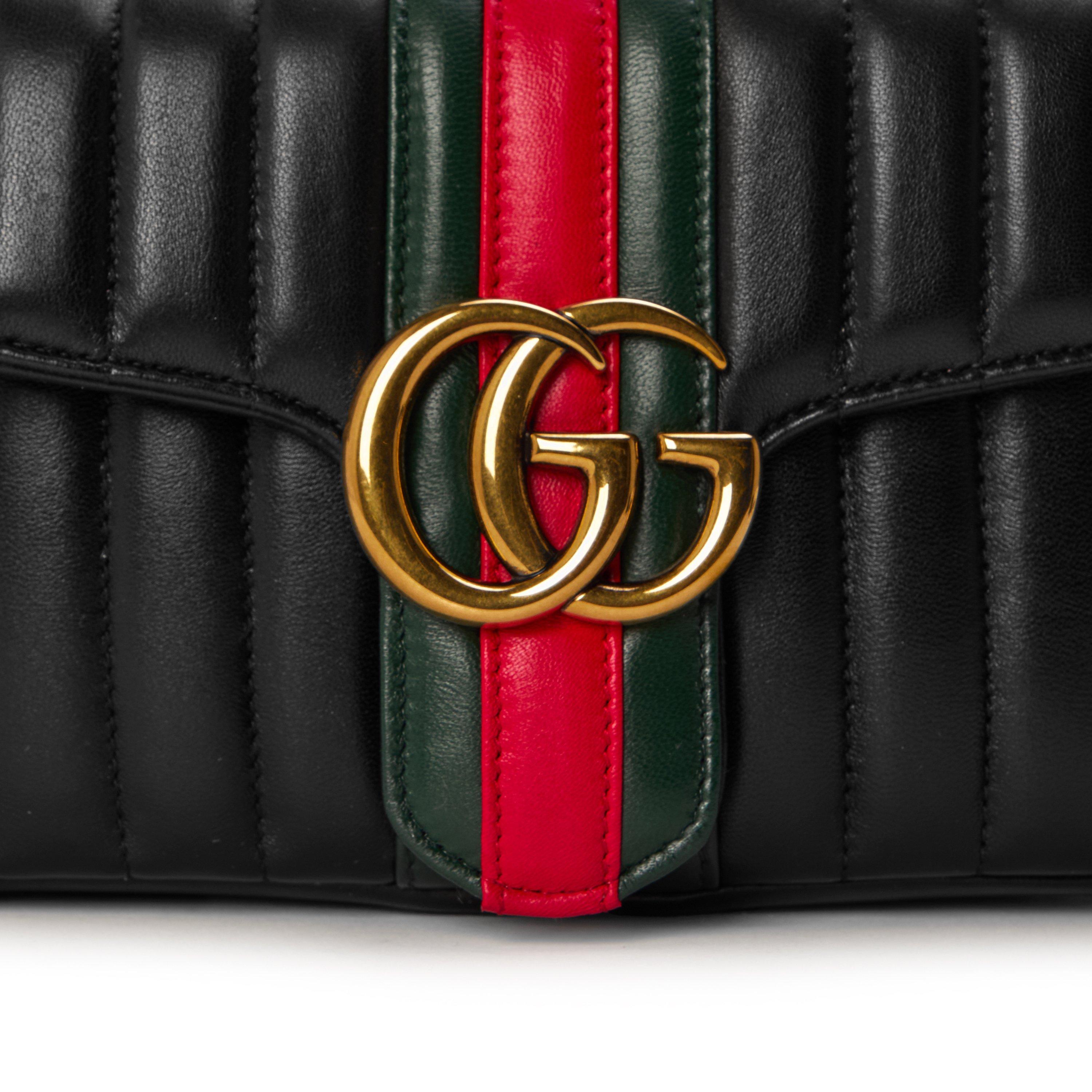 Black/Green - Gucci - Gucci Marmont Stripe Ld64 - 3